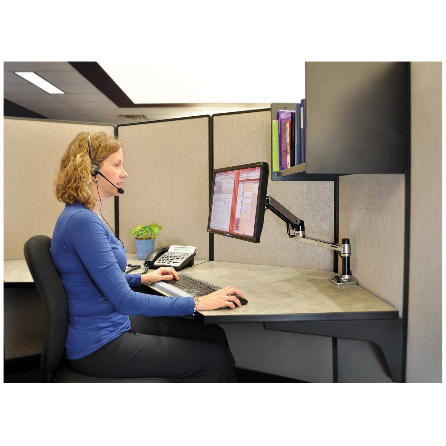 ERGOTRON Monitorschwenkarm LX 3,2-11,3kg Aluminium, poliert schwarz/silber
