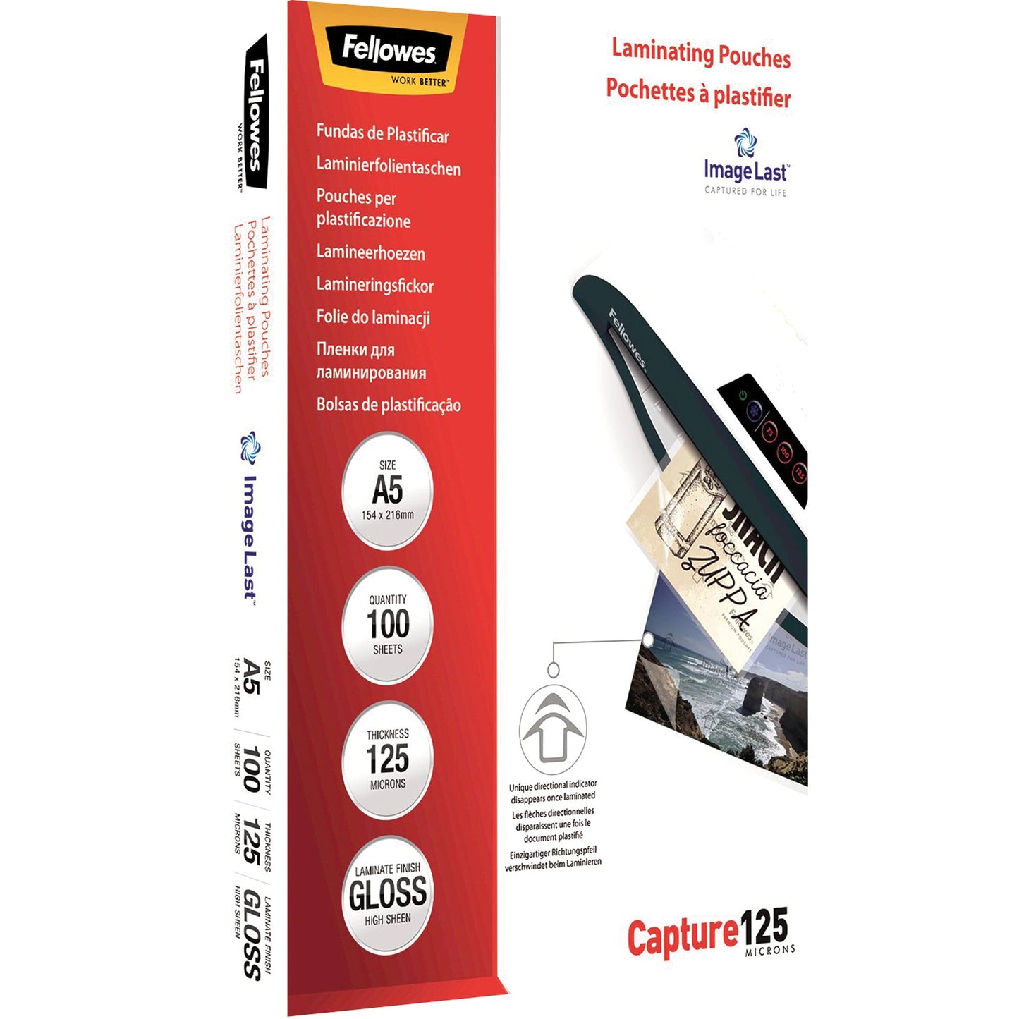 Fellowes® Laminierfolie ImageLastT Capture 125 160 x 216 mm (B x H) DIN A5 125µm glänzend 100 St./Pack.