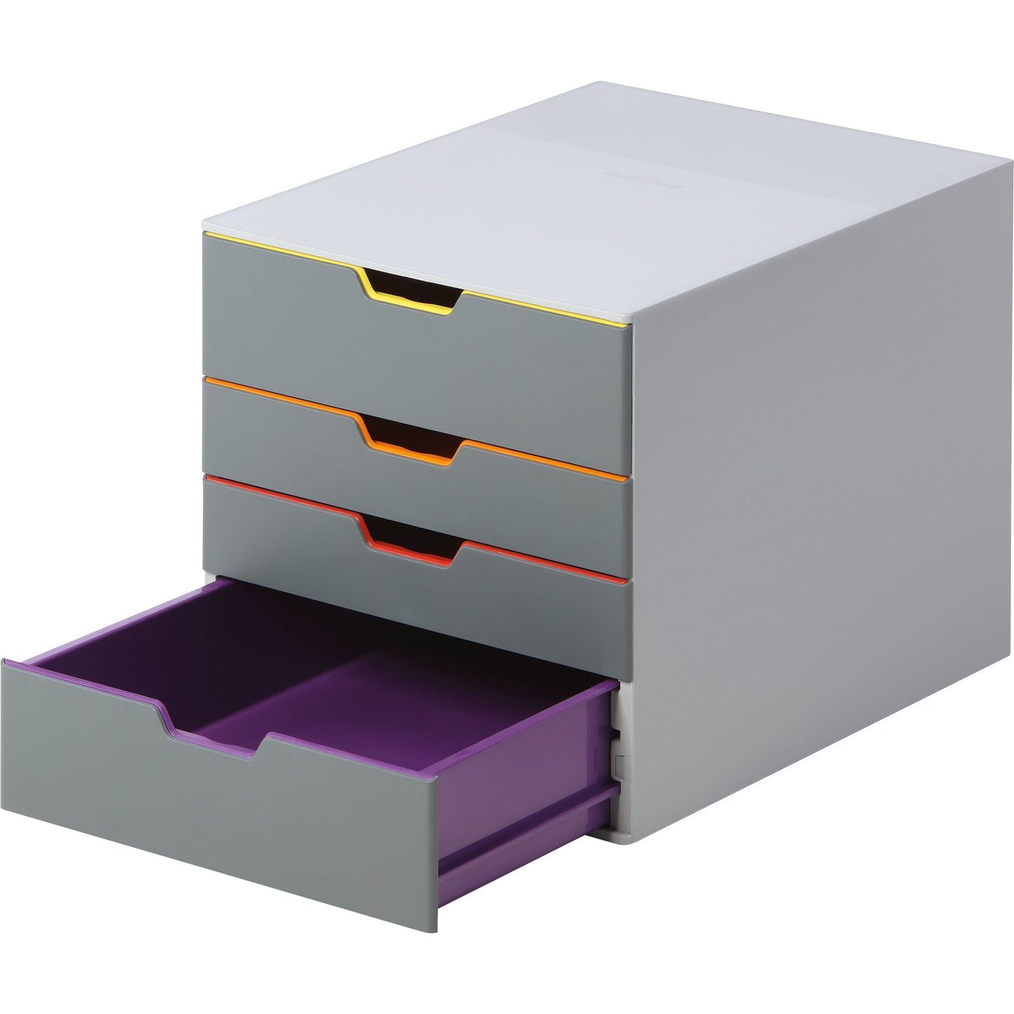 DURABLE Schubladenbox VARICOLOR® 4 4 Schubladen DIN A4, DIN C4, Folio, Letter ABS Kunststoff/Polystyrol Gehäusefarbe: grau Farbe der Schublade: anthrazit/mehrfarbig