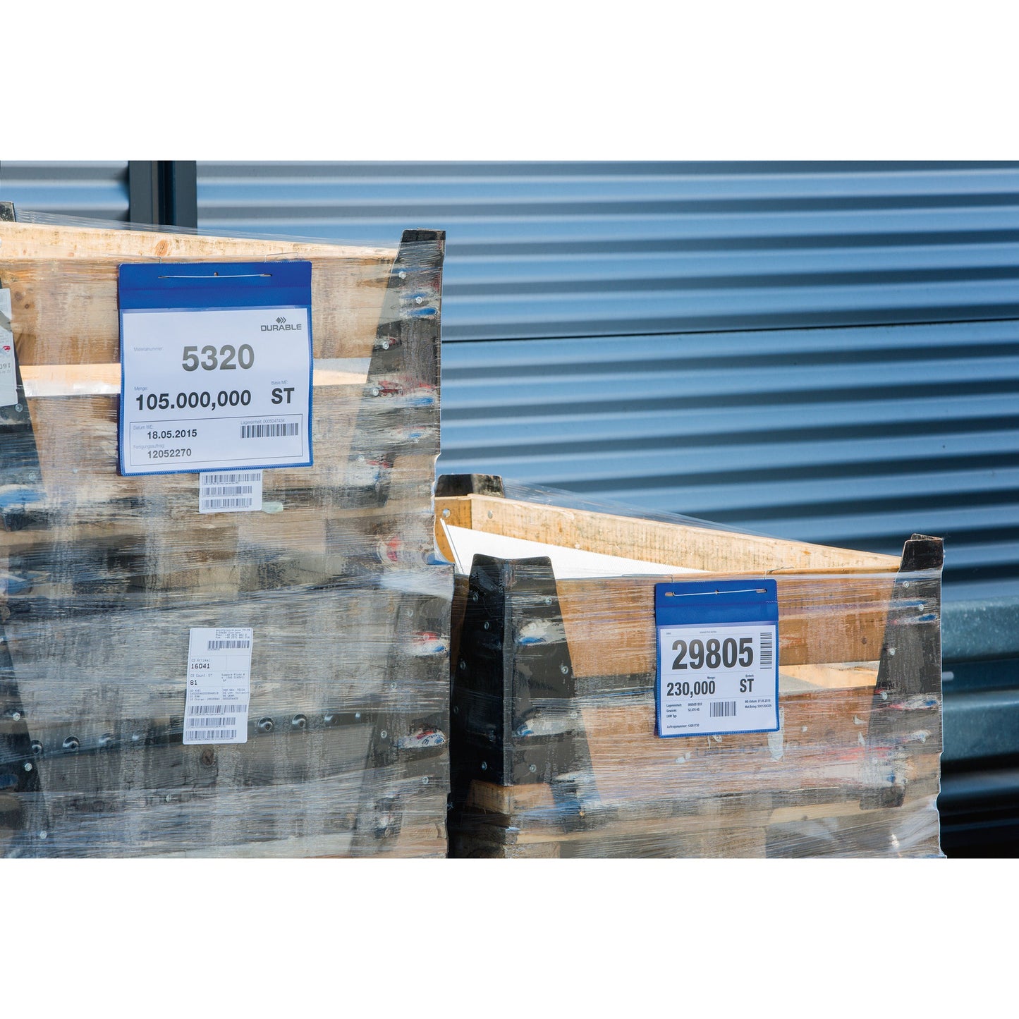 DURABLE Sichttasche DIN A4 quer Kunststoff dunkelblau 50 St./Pack.