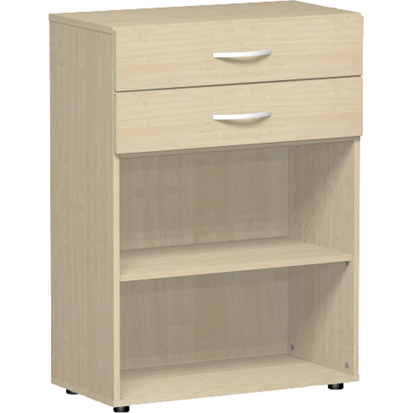 Geramöbel Regal Flex 800 x 1.104 x 420 mm (B x H x T) 1 Fachboden inkl. Stellfüße Dreischicht-Feinspan, melaminharzbeschichtet ahorn