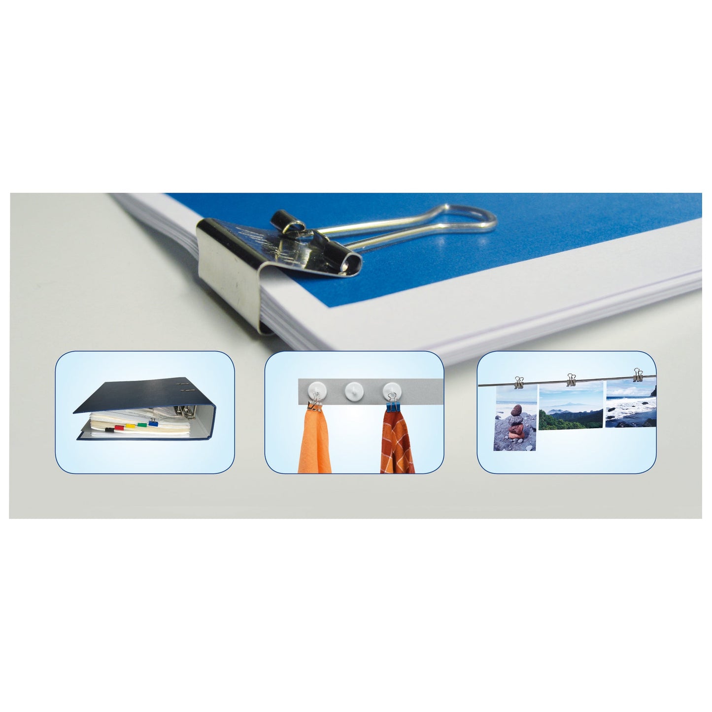 MAUL Foldbackklemmer mauly® 25mm 9mm Stahl farbig sortiert 12 St./Pack.