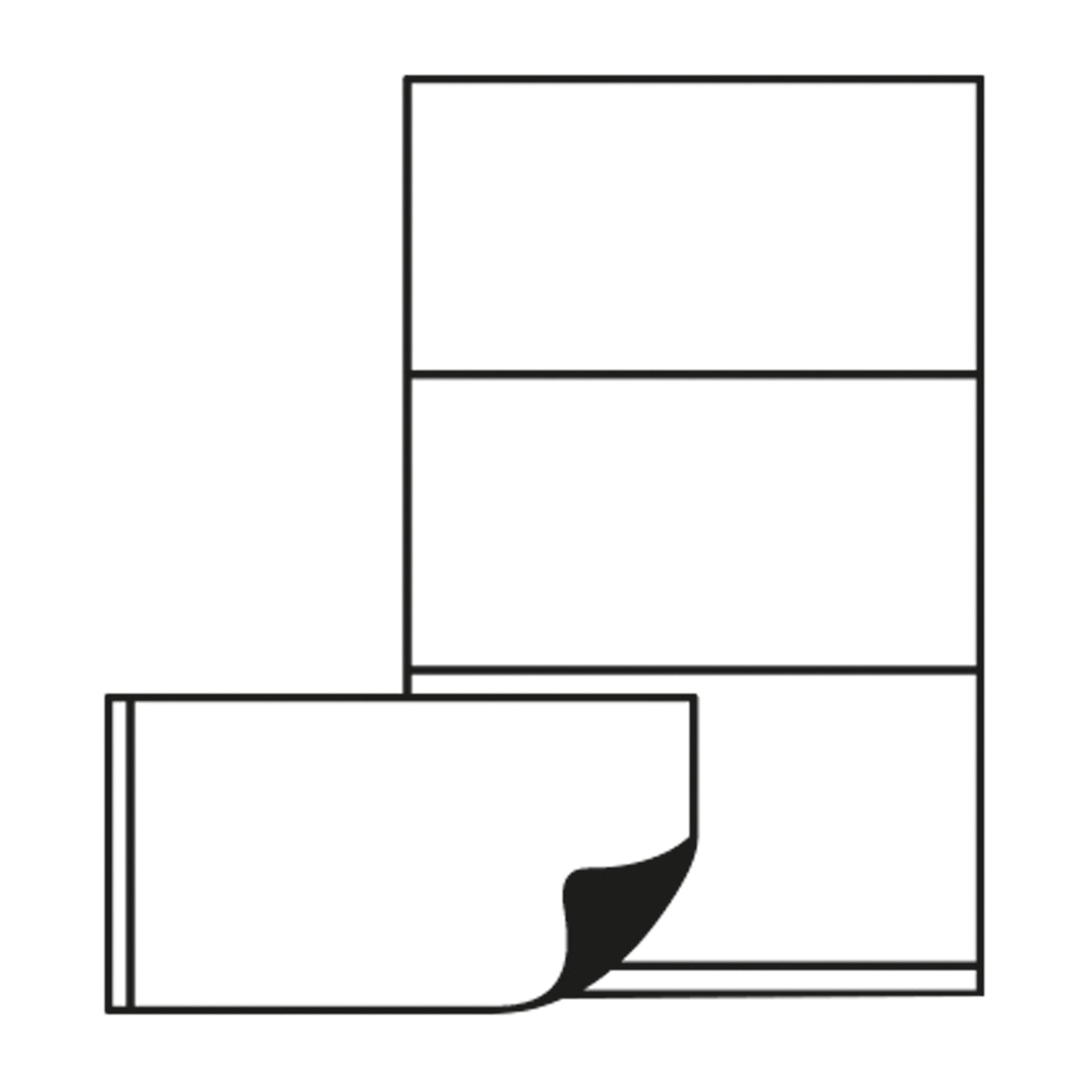 3L® Office Magnetschild 55 x 102 mm (B x H) weiß 3 St./Pack.