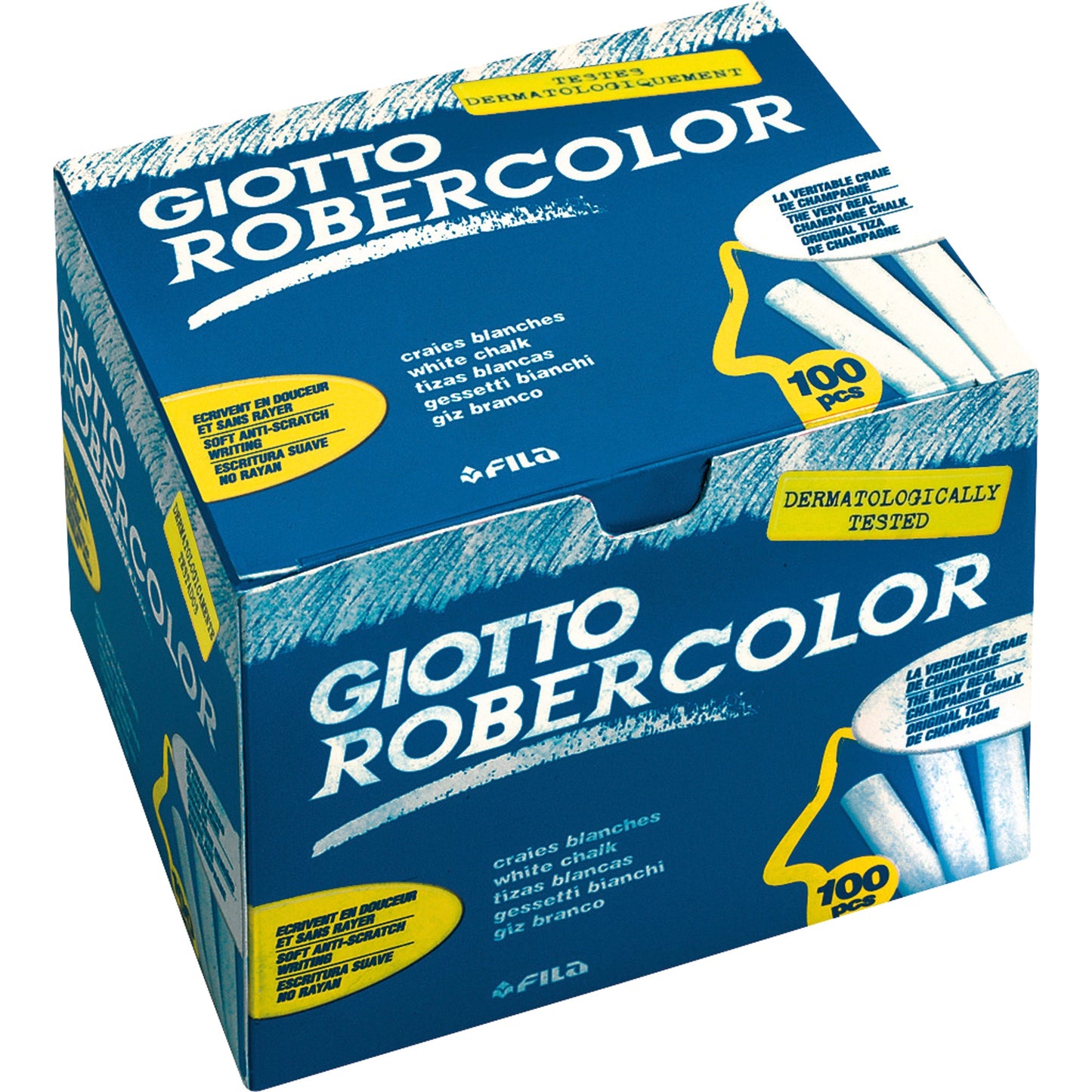 Lyra Tafelkreide GIOTTO ohne Papierhülle weiß 100 St./Pack.