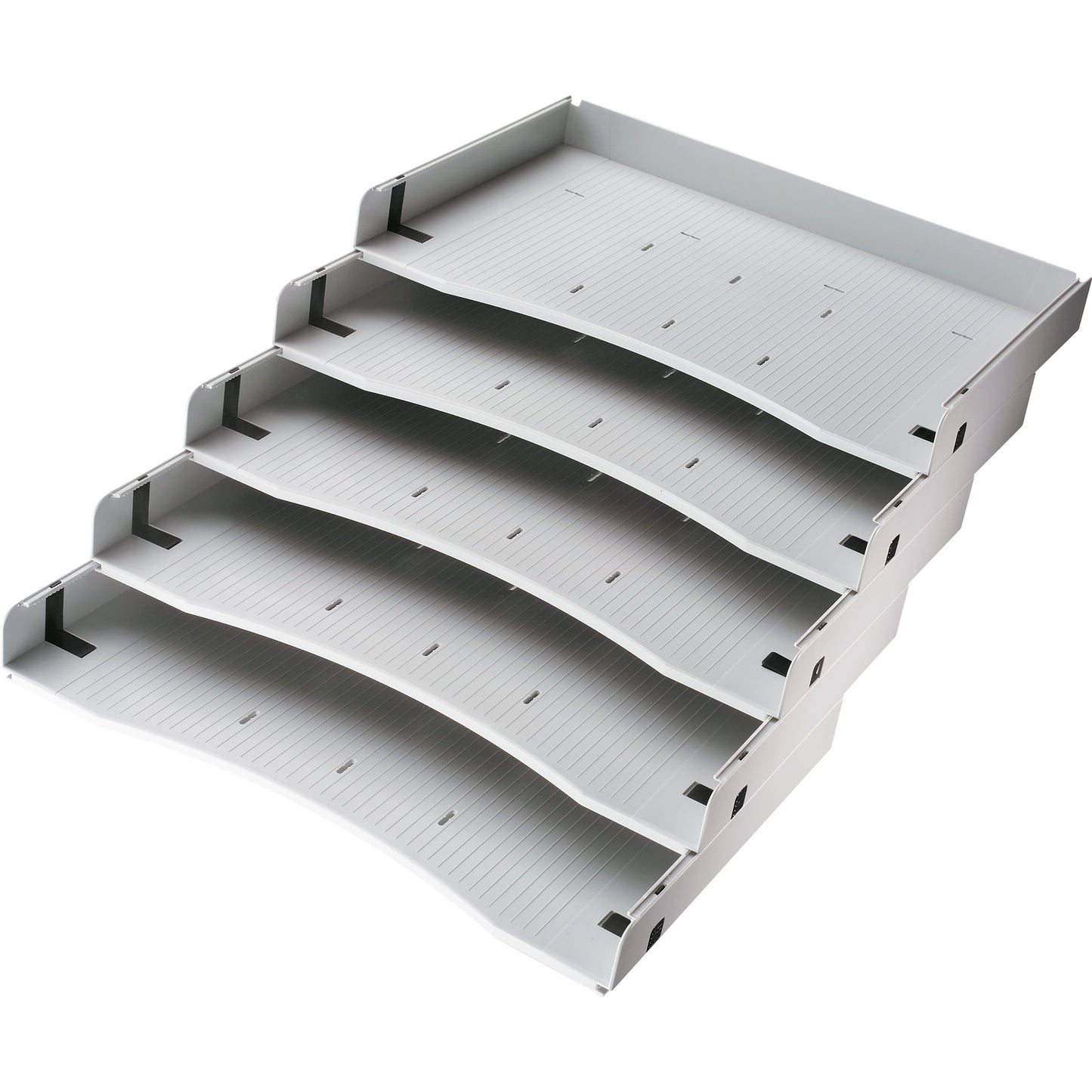 Hammerbacher Schrägablage Schublade 327 x 150 x 212 mm (B x H x T) Polystyrol lichtgrau 5 St./Pack.