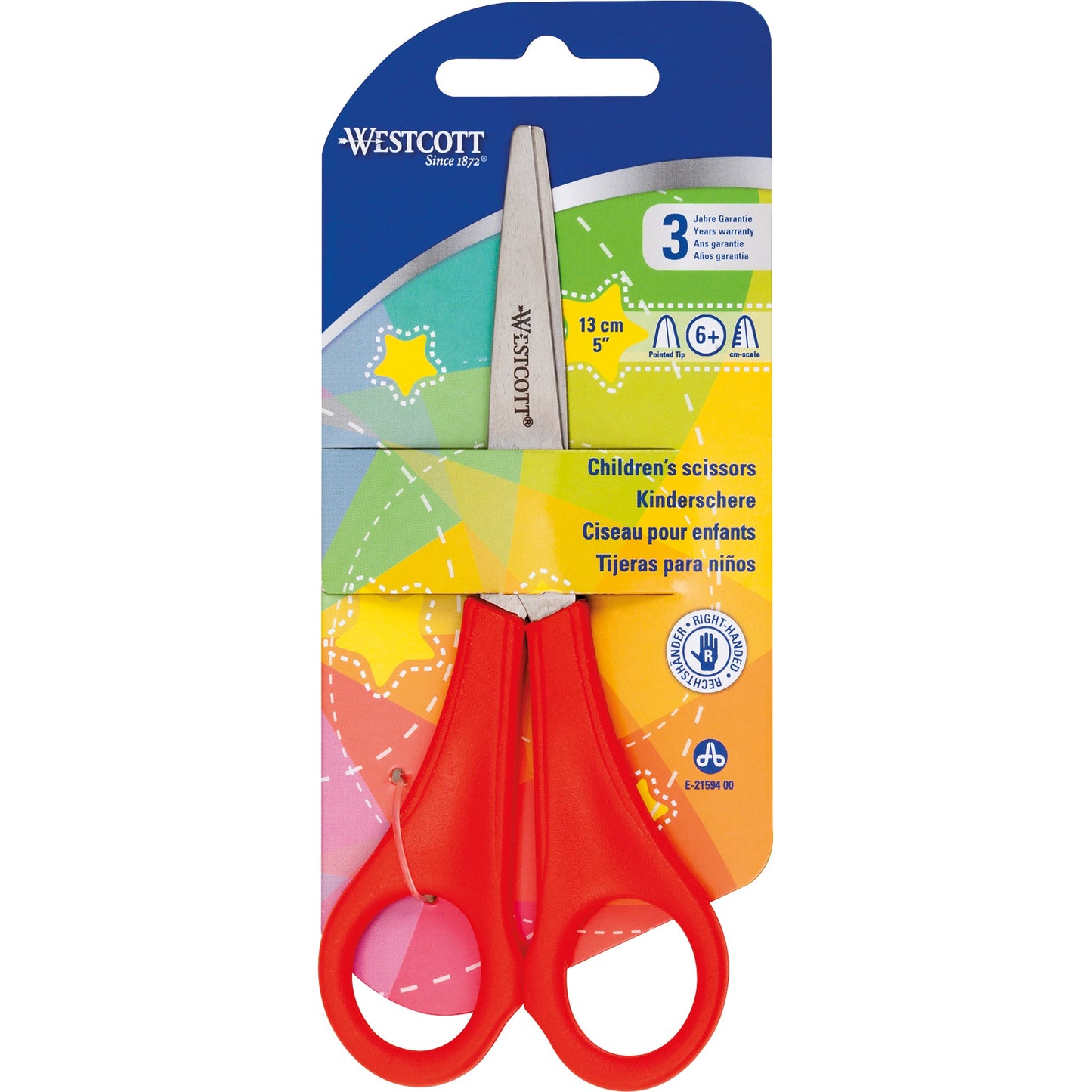 Westcott Bastelschere Kids 130mm Stahl rot