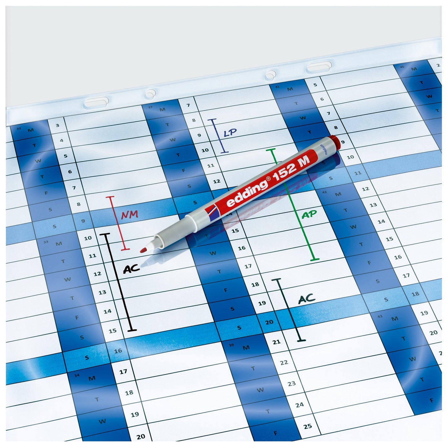 edding Folienstift 152 M 1mm schwarz nicht dokumentenecht