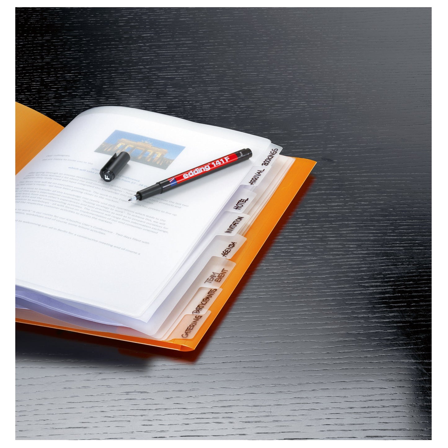 edding Folienstift 141 F 0,6mm rot nicht dokumentenecht