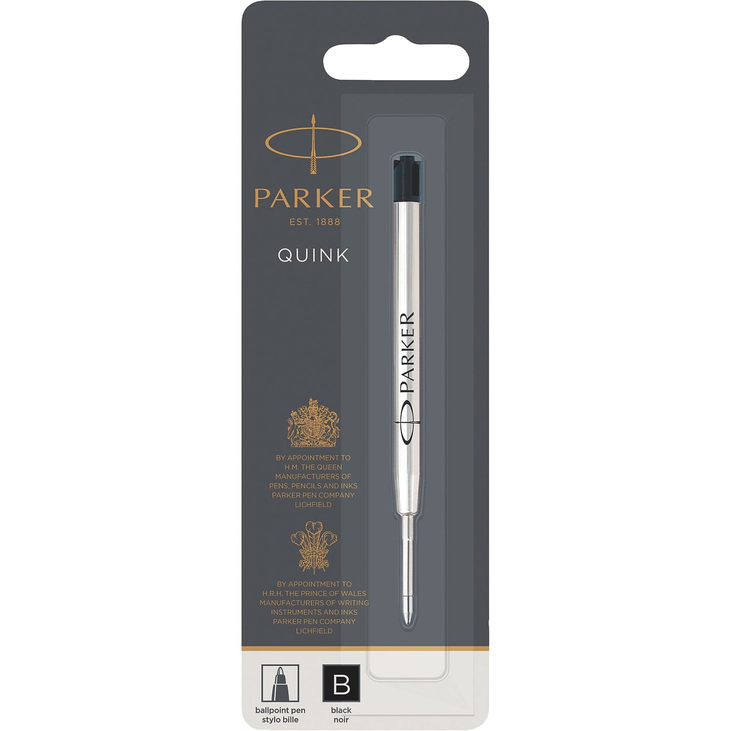 Parker Kugelschreibermine QUINK Parker Kugelschreiber 1,2mm B schwarz QUINK dokumentenecht