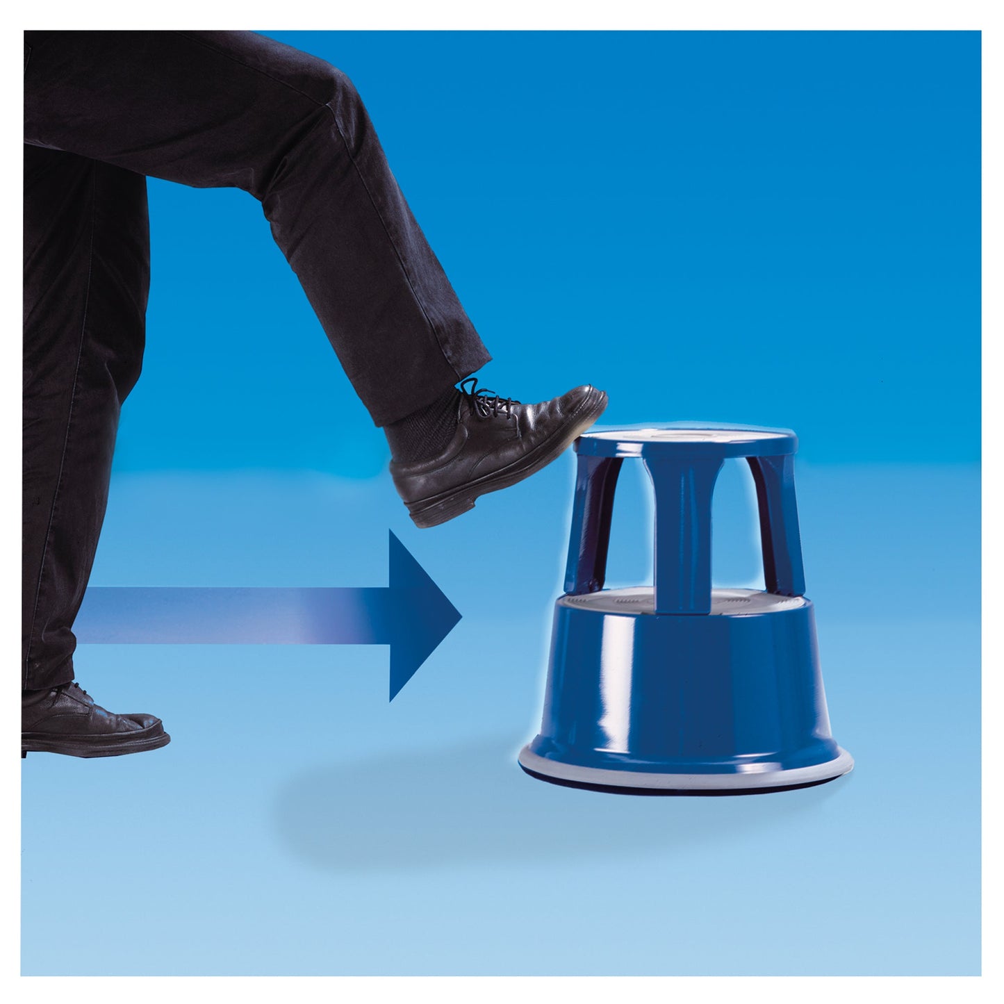 WEDO® Rollhocker 29,5cm Metall blau