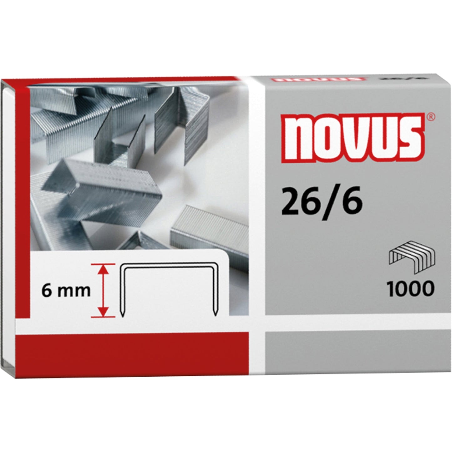 NOVUS Heftklammer 26/6 Heftgeräte, Heftzangen 1.000 St./Pack.