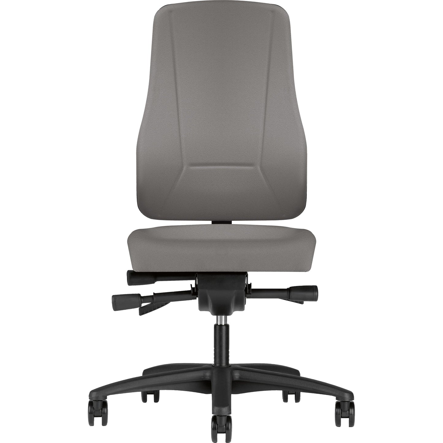 prosedia Bürodrehstuhl Younico pro 42-53cm Synchronmechanik Rolle hart gebremst (für Teppichboden) optionales Zubehör: Armlehnen O991: FIX, O994: 4D Stahl grau