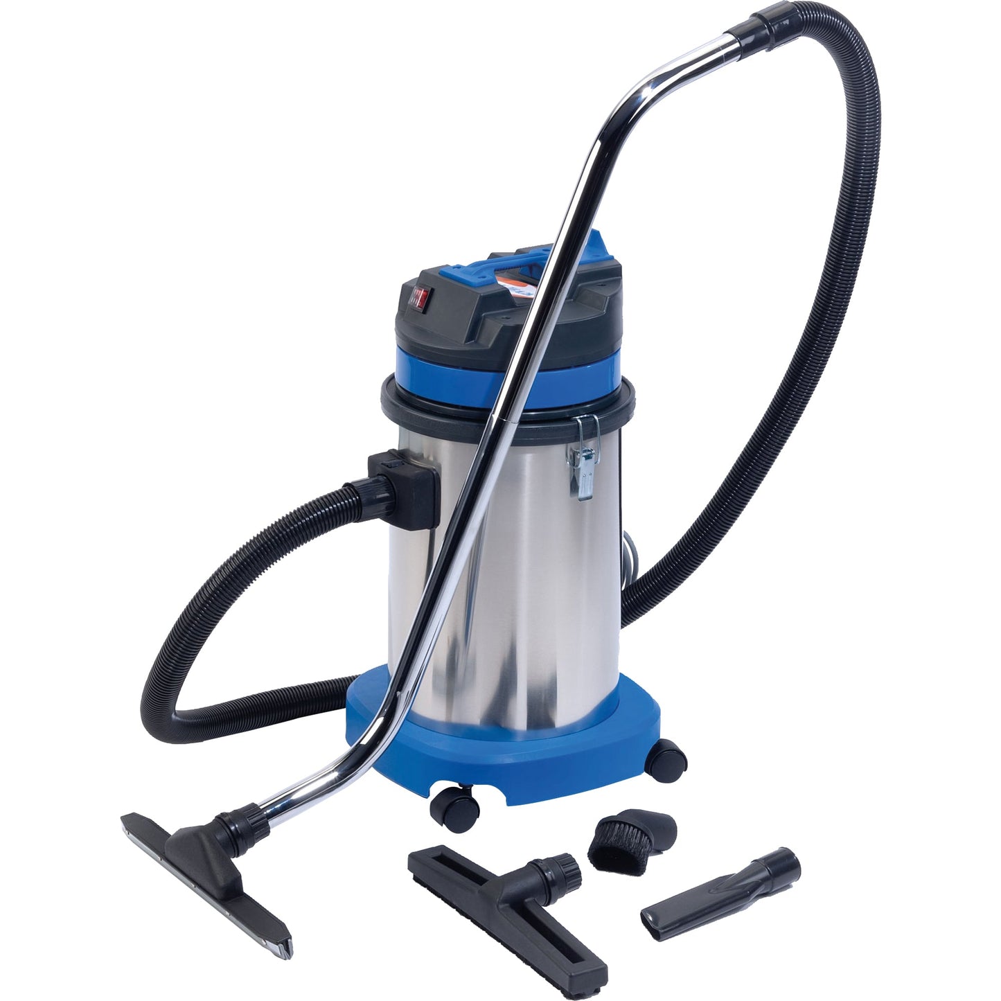 Nass- und Trockensauger 30-1-STB 1.200W 3,5m inkl. Saugschlauch, 2 Verbindungsmuffen, 2-teil. Metallrohr, Trockensaugdüse, Nasssaugdüse, Textildüse, Fugendüse, Möbelpinsel, 1 Vlies-Filterbeutel WE895002
