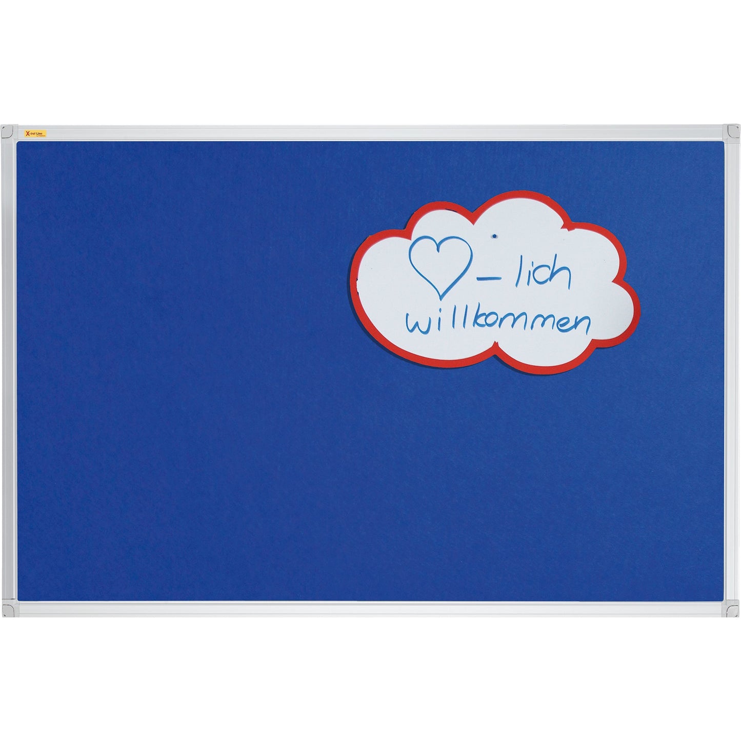 FRANKEN Pinnwand X-tra!Line 120 x 90 cm (B x H) Filz Material des Rahmens: Aluminium, eloxiert/Kunststoff blau