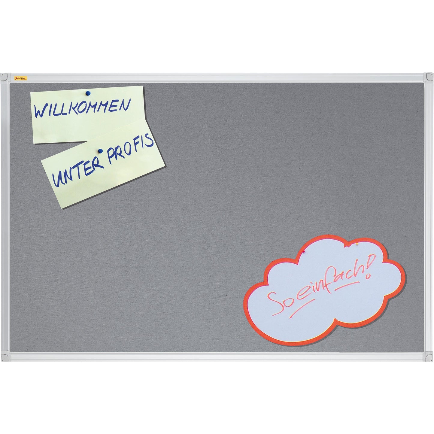 FRANKEN Pinnwand X-tra!Line 120 x 90 cm (B x H) Filz Material des Rahmens: Aluminium, eloxiert/Kunststoff grau
