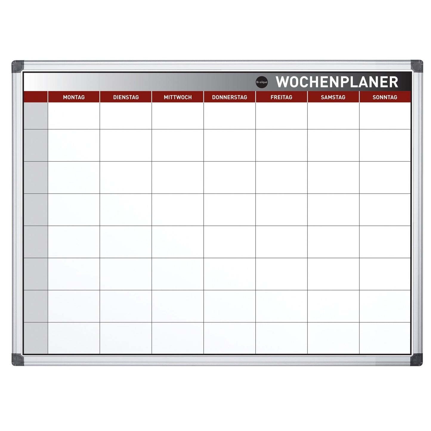Bi-office Wochenplaner Earth 90 x 60 cm (B x H) inkl. Marker, Magnete Aluminium weiß