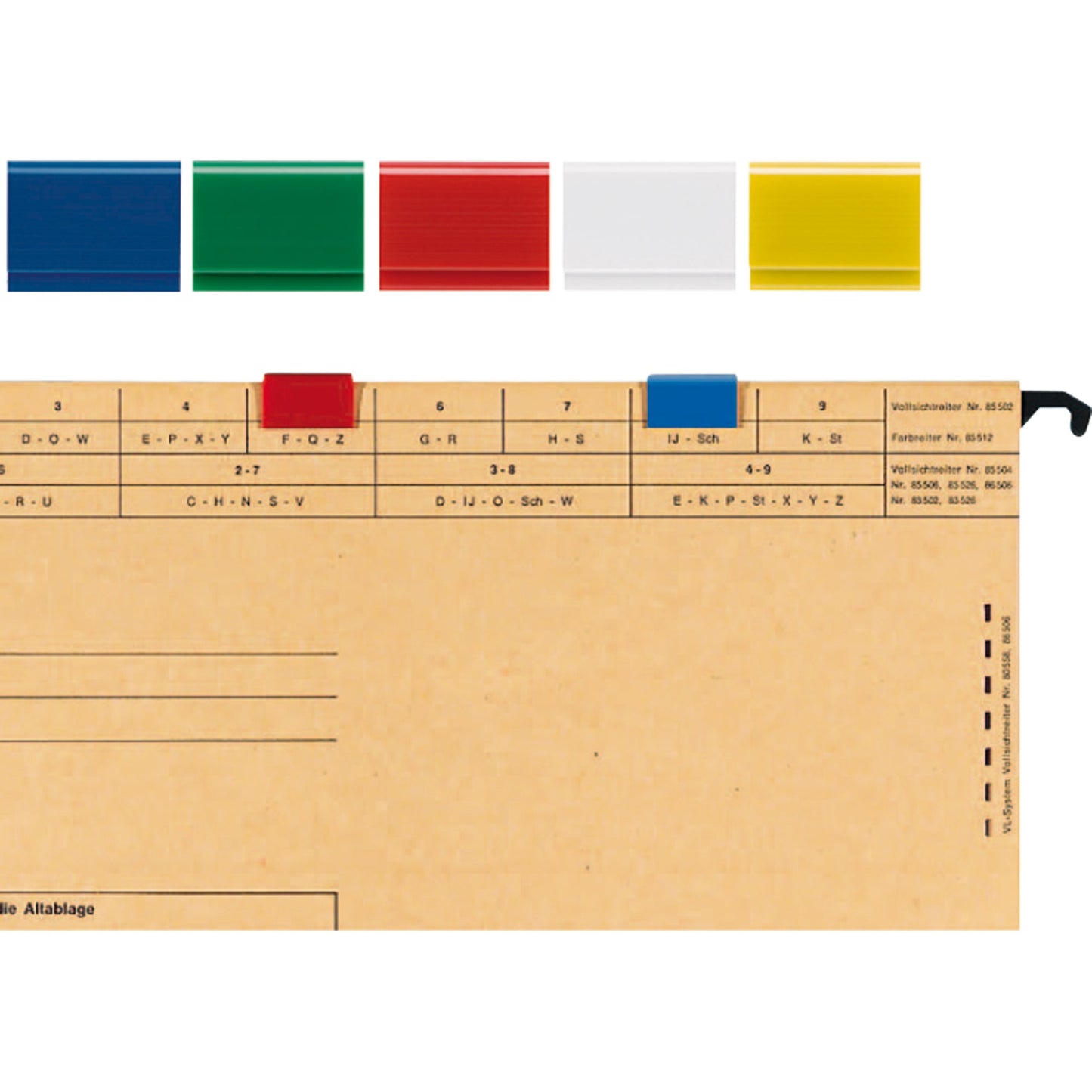 ELBA Signalreiter vertic 1 ELBA Hängeregistratur vertic 1 20 x 16 mm (B x H) nicht selbstklebend PVC dunkelgrün 25 St./Pack.