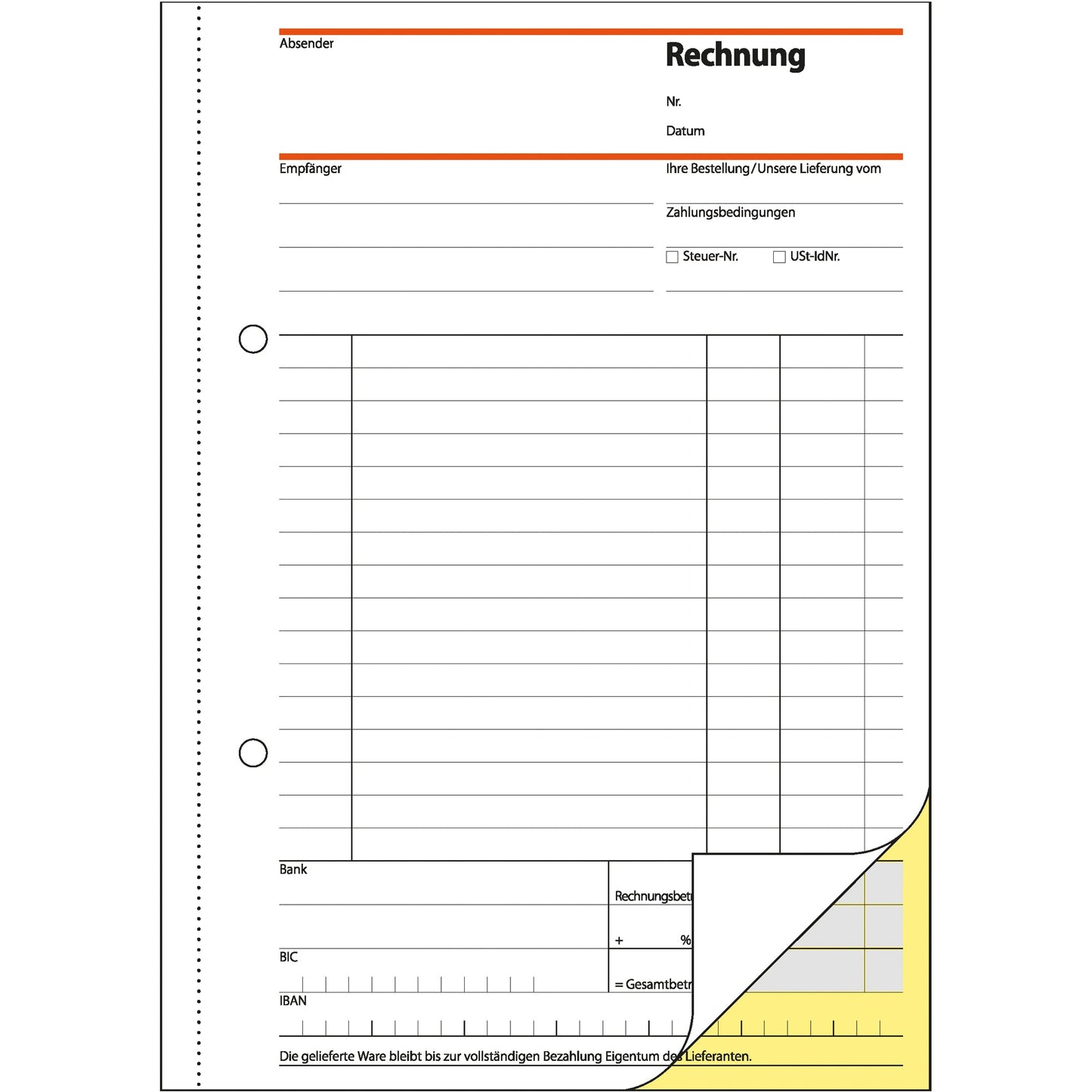SIGEL Rechnungsblock SD 031 DIN A5 selbstdurchschreibend 1 Durchschlag 2 x 40 Bl.