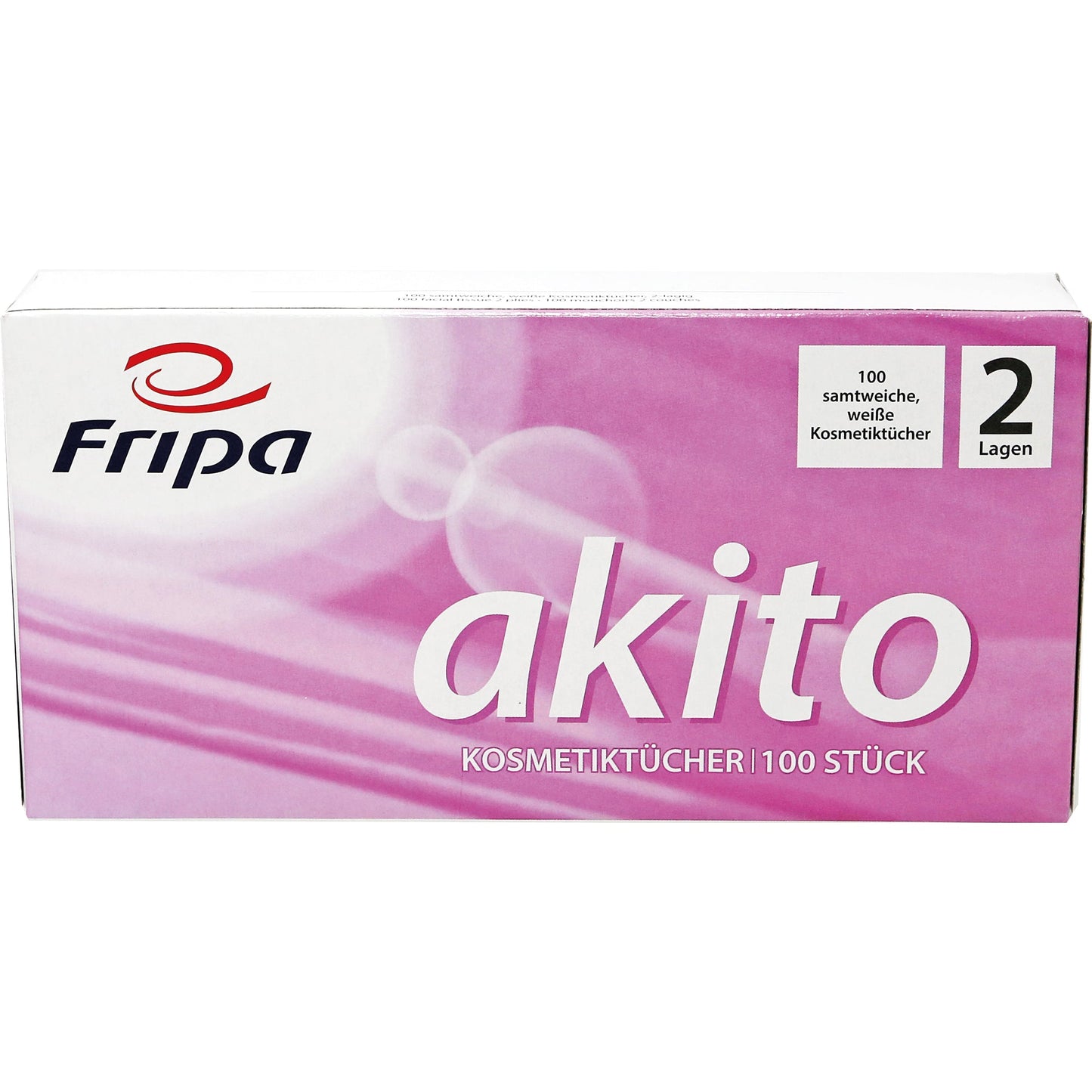 Fripa Kosmetiktücher akito 21 x 20 cm (B x L) 100 % Zellstoff hochweiß 100 St./Pack.