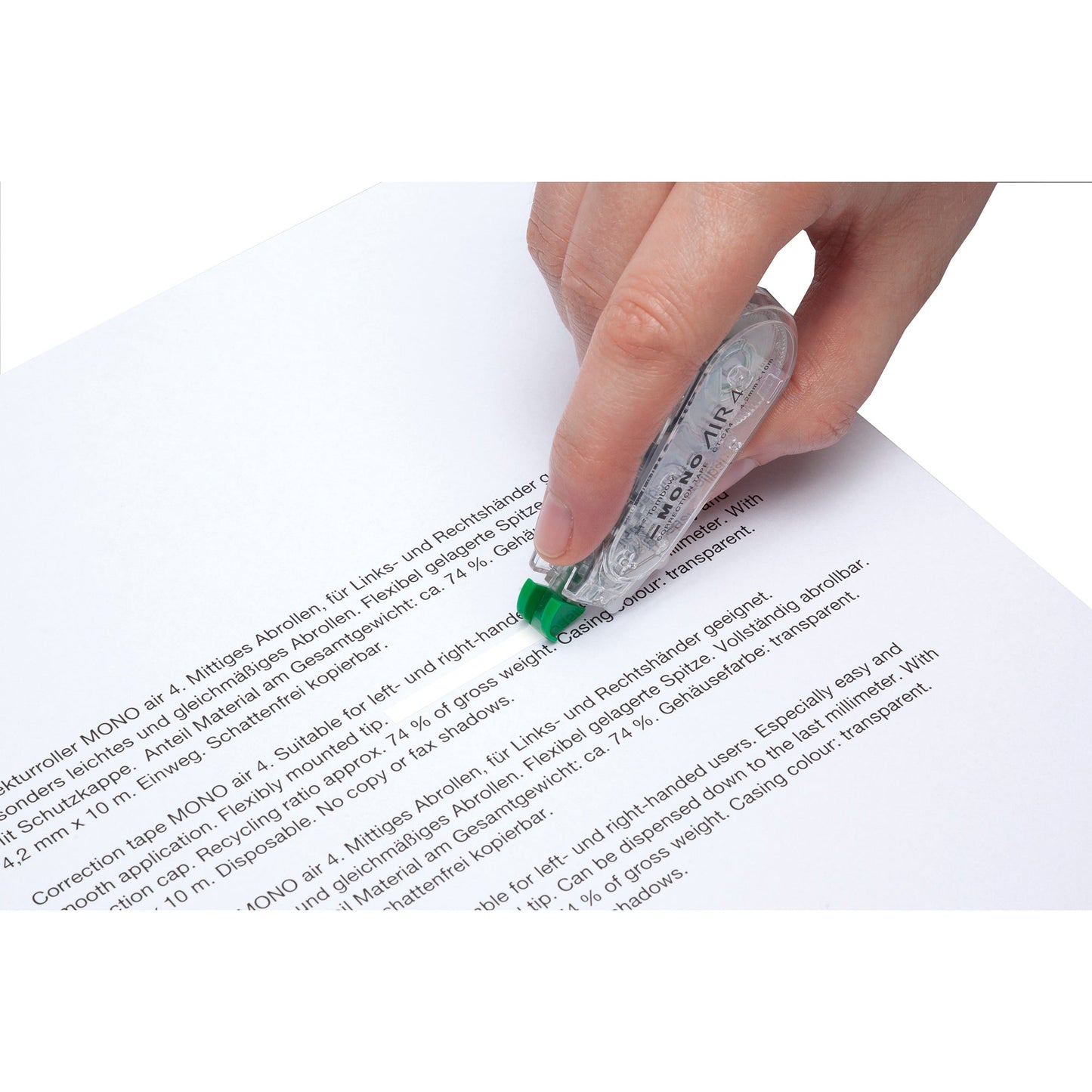 Tombow Korrekturroller MONO air4 4,2 mm x 10 m (B x L) keine seitliche Anwendung 20 St./Pack.