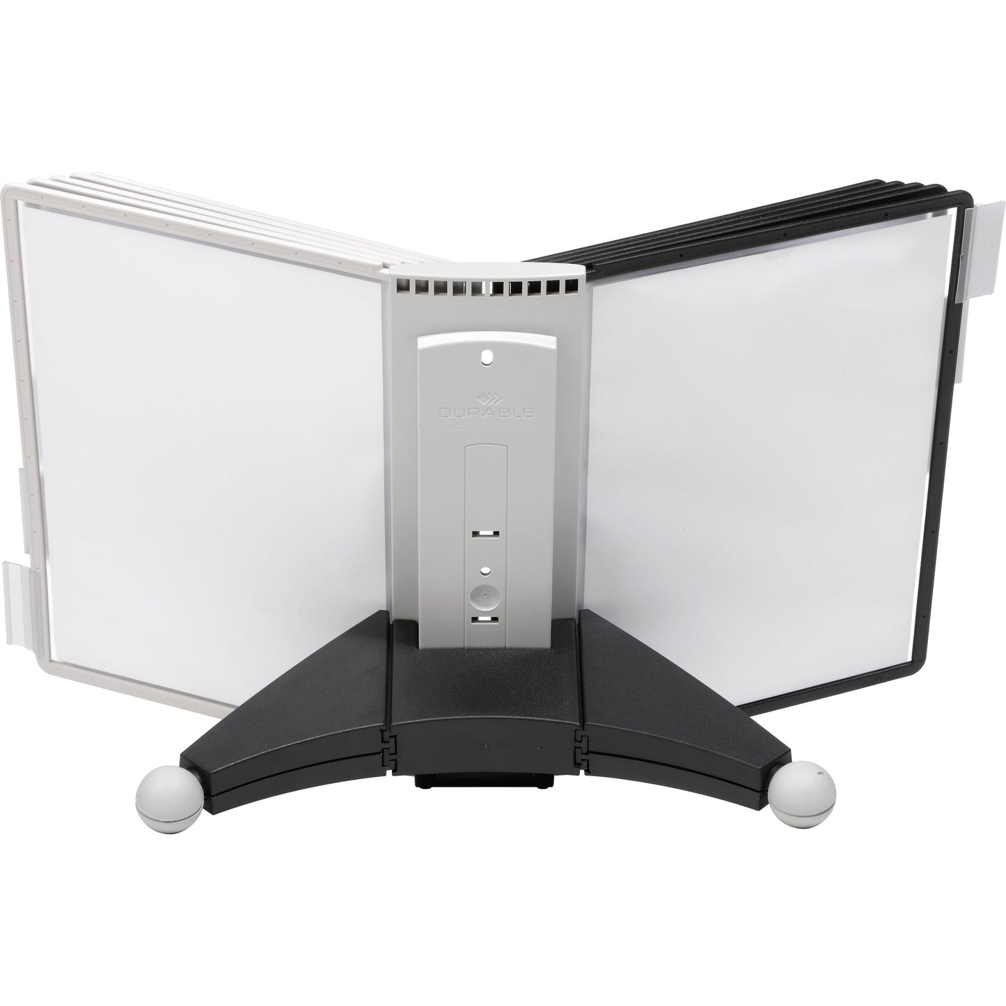 DURABLE Sichttafelständer SHERPA® TABLE 10 53 x 40,5 x 38 cm (B x H x T) Kunststoff Anzahl der mitgelieferten Sichttafeln: 10 Sichttafeln je 5 x grau, schwarz