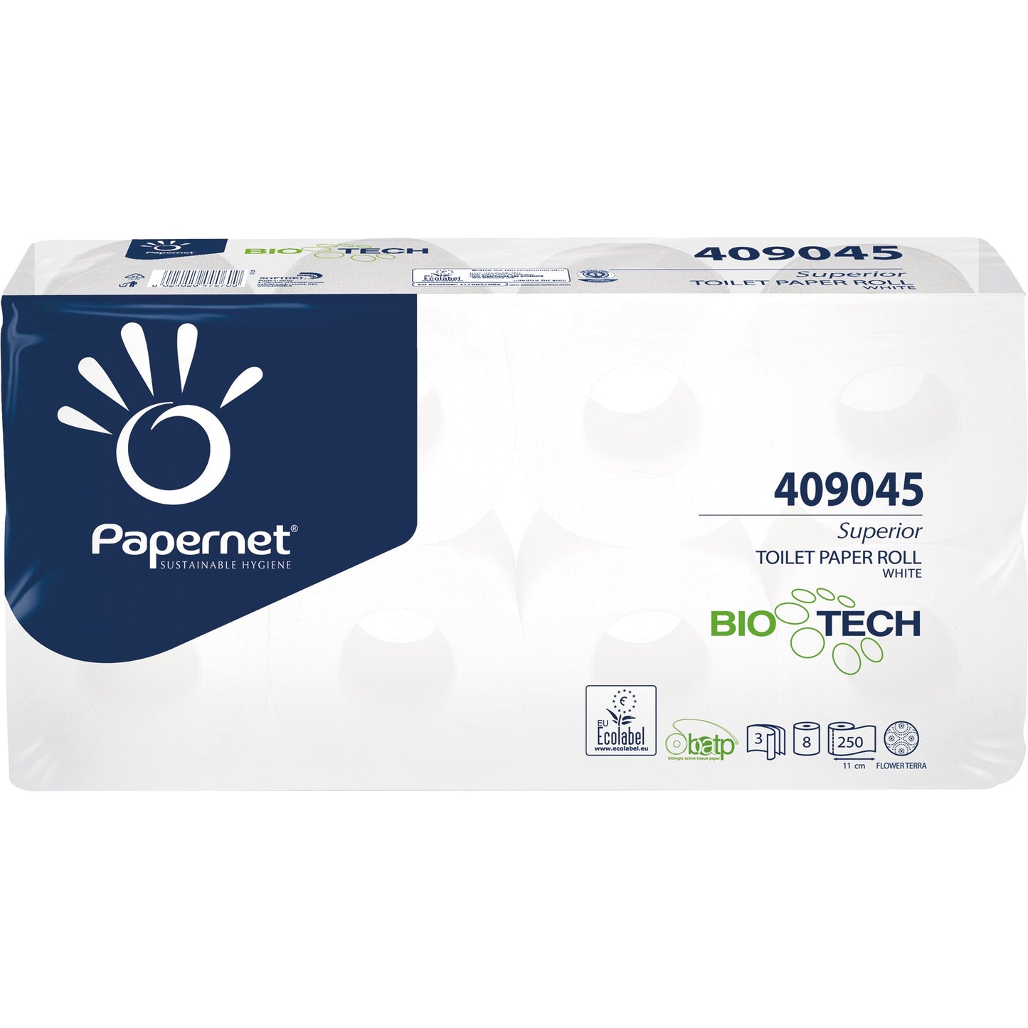 Papernet Toilettenpapier Superior 3-lagig 250 Bl./Rl. 8 Rl./Pack.