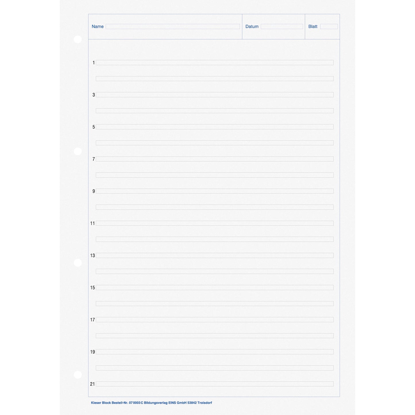 BRUNNEN Schulblock DIN A4 liniert 80g/m²