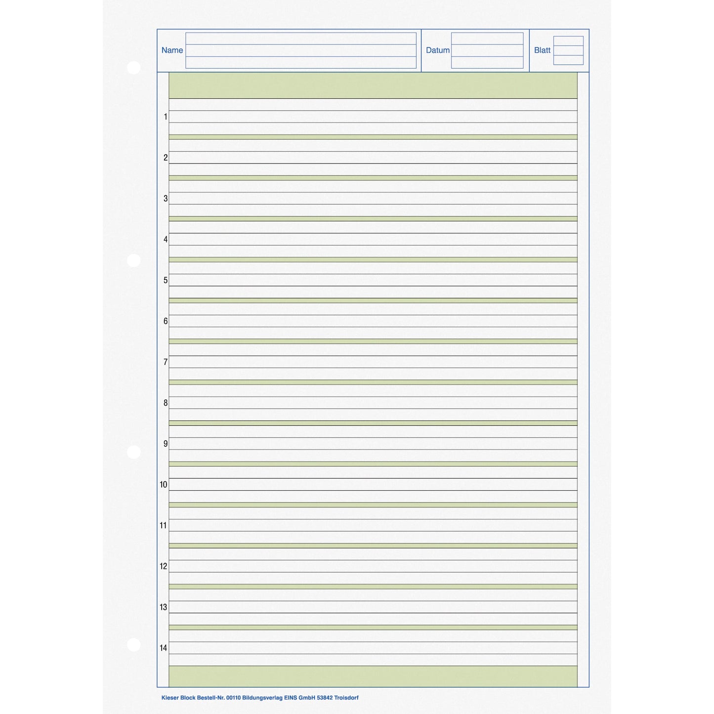 BRUNNEN Schulblock DIN A4 liniert 80g/m²