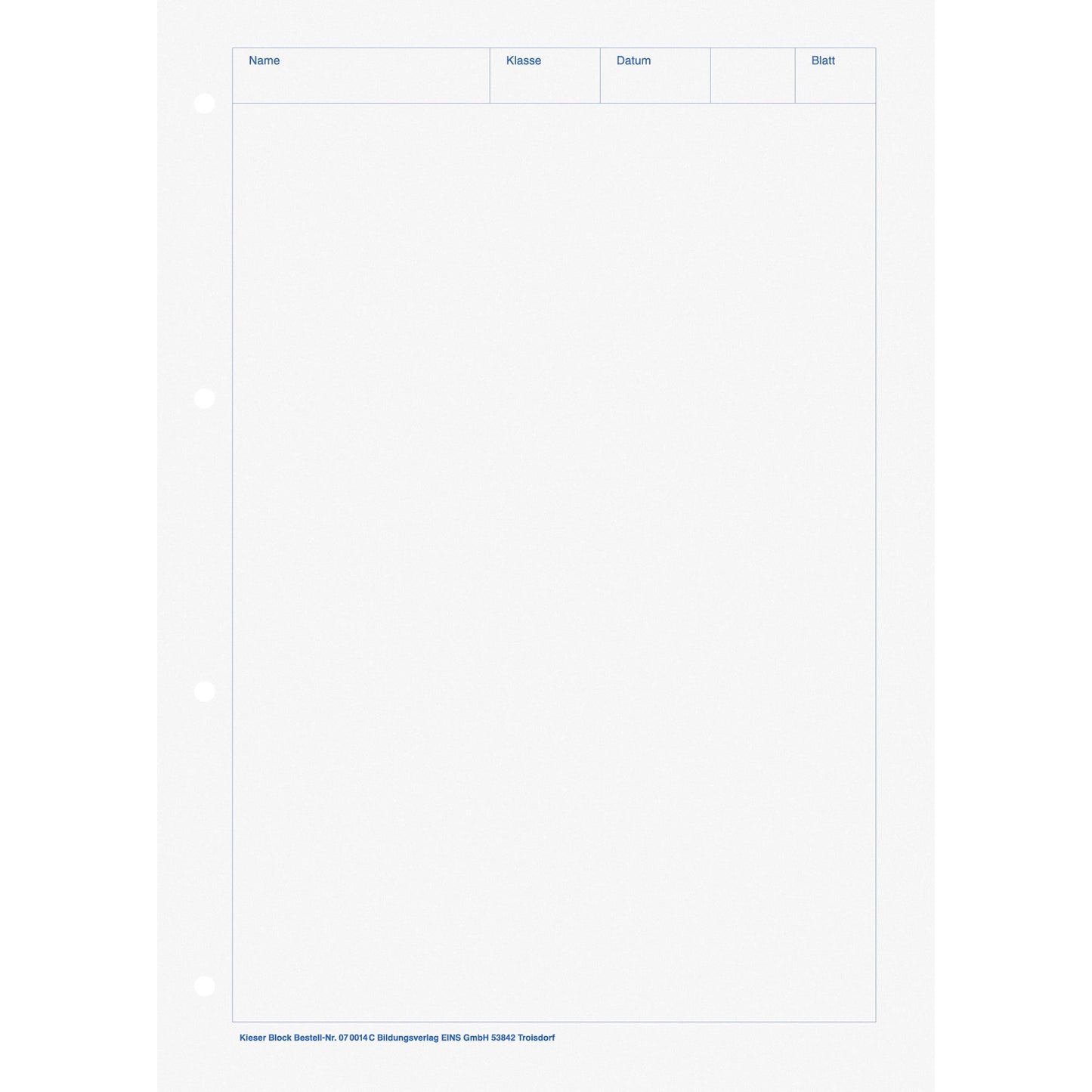 BRUNNEN Schulblock DIN A4 blanko 80g/m²