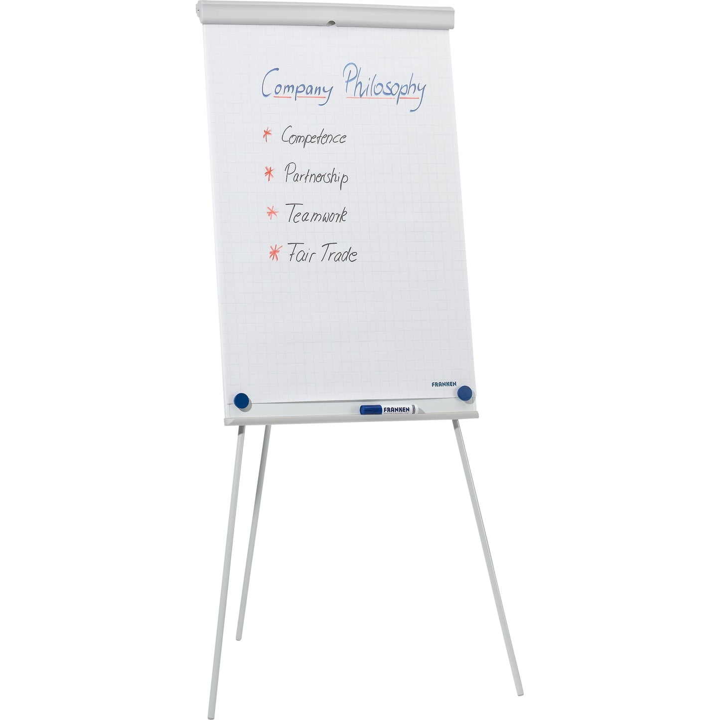 FRANKEN Flipchart X-tra!Line Standard 68 x 105 cm (B x H) 188cm Stahl weiß