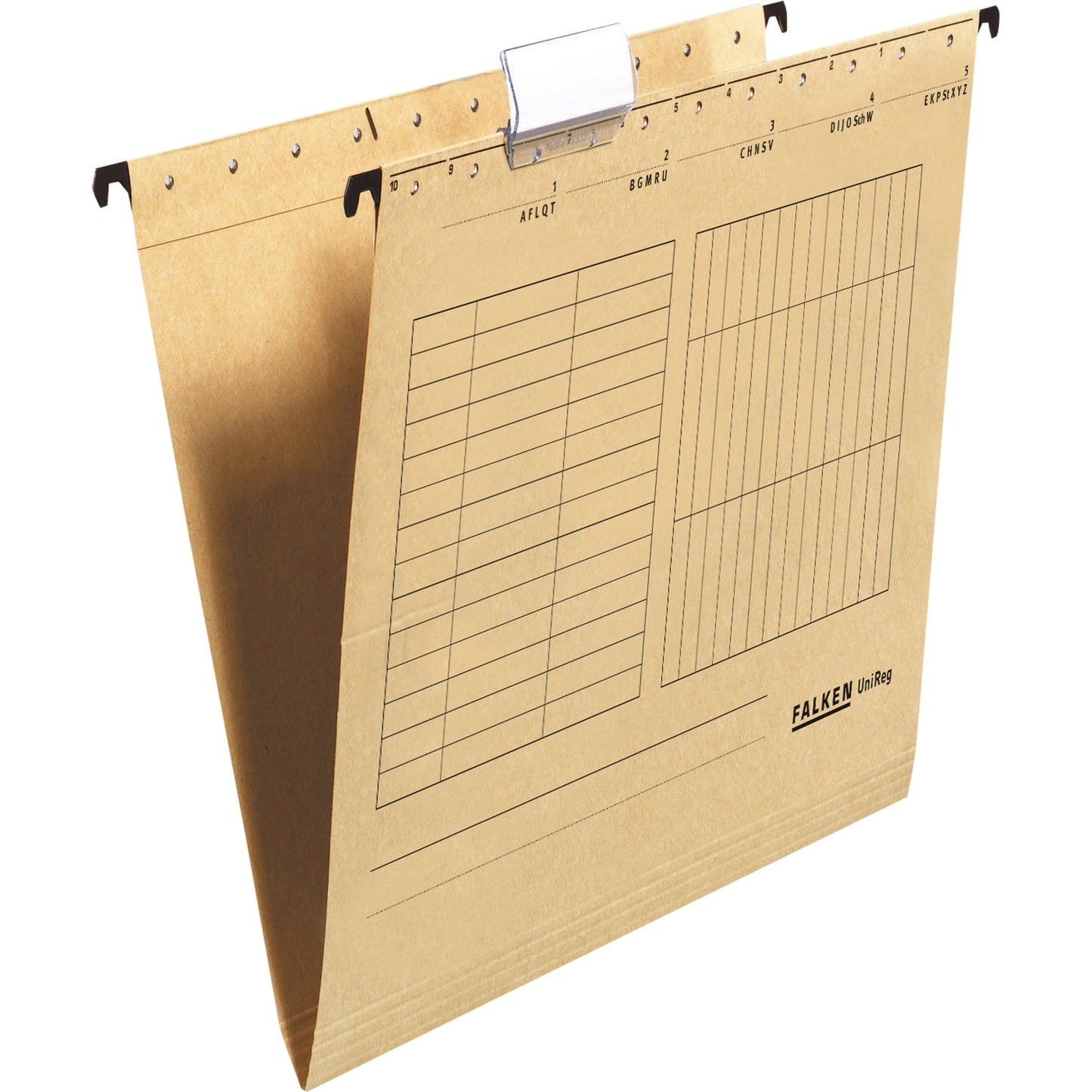Falken Hängemappe UniReg DIN A4 230g/m² Manilakarton, recycelt naturbraun 5 St./Pack.