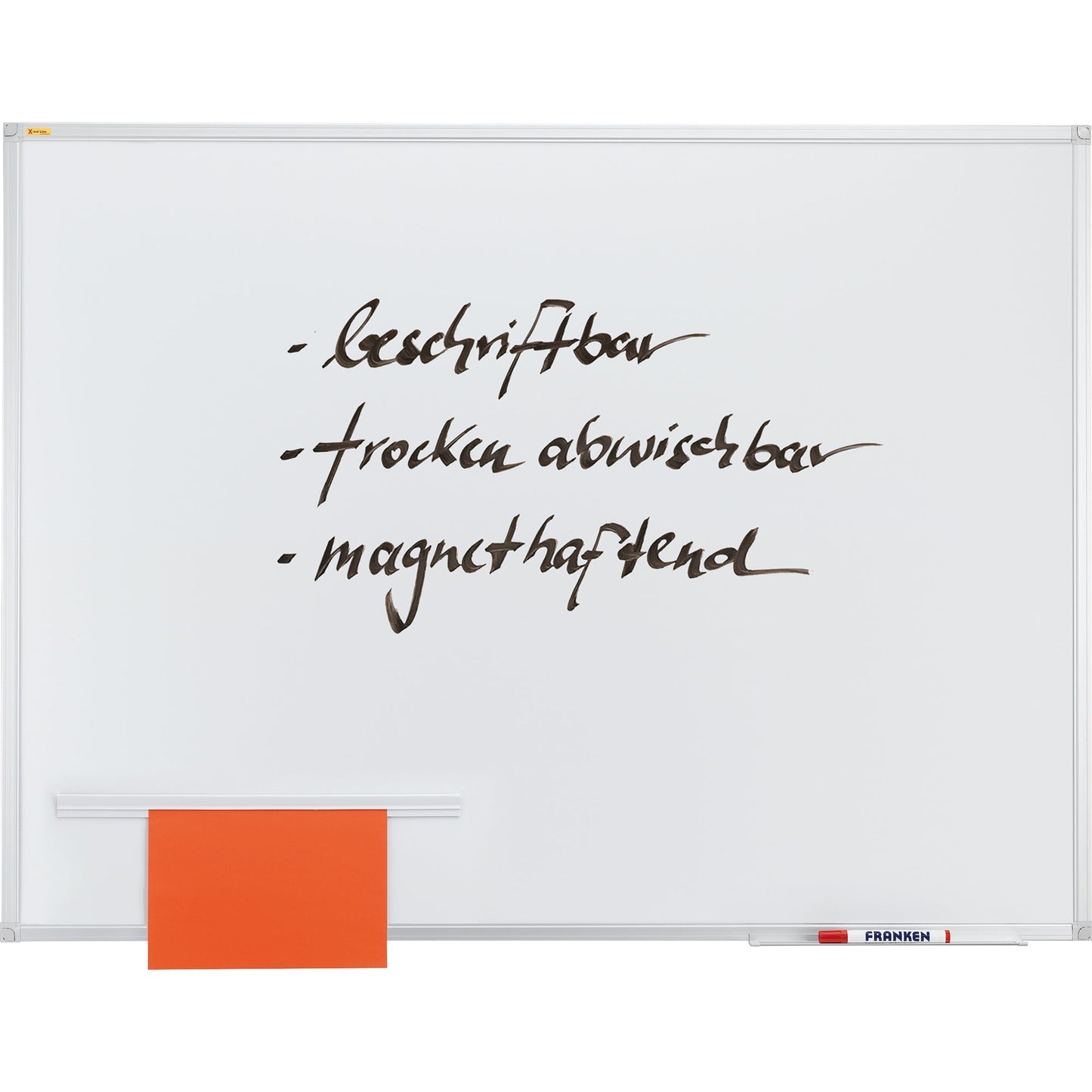 FRANKEN Whiteboard X-tra!Line Maße der Oberfläche: 240 x 120 cm (B x H Tafel magnethaftend nicht beidseitig beschreibbar lackiert weiß