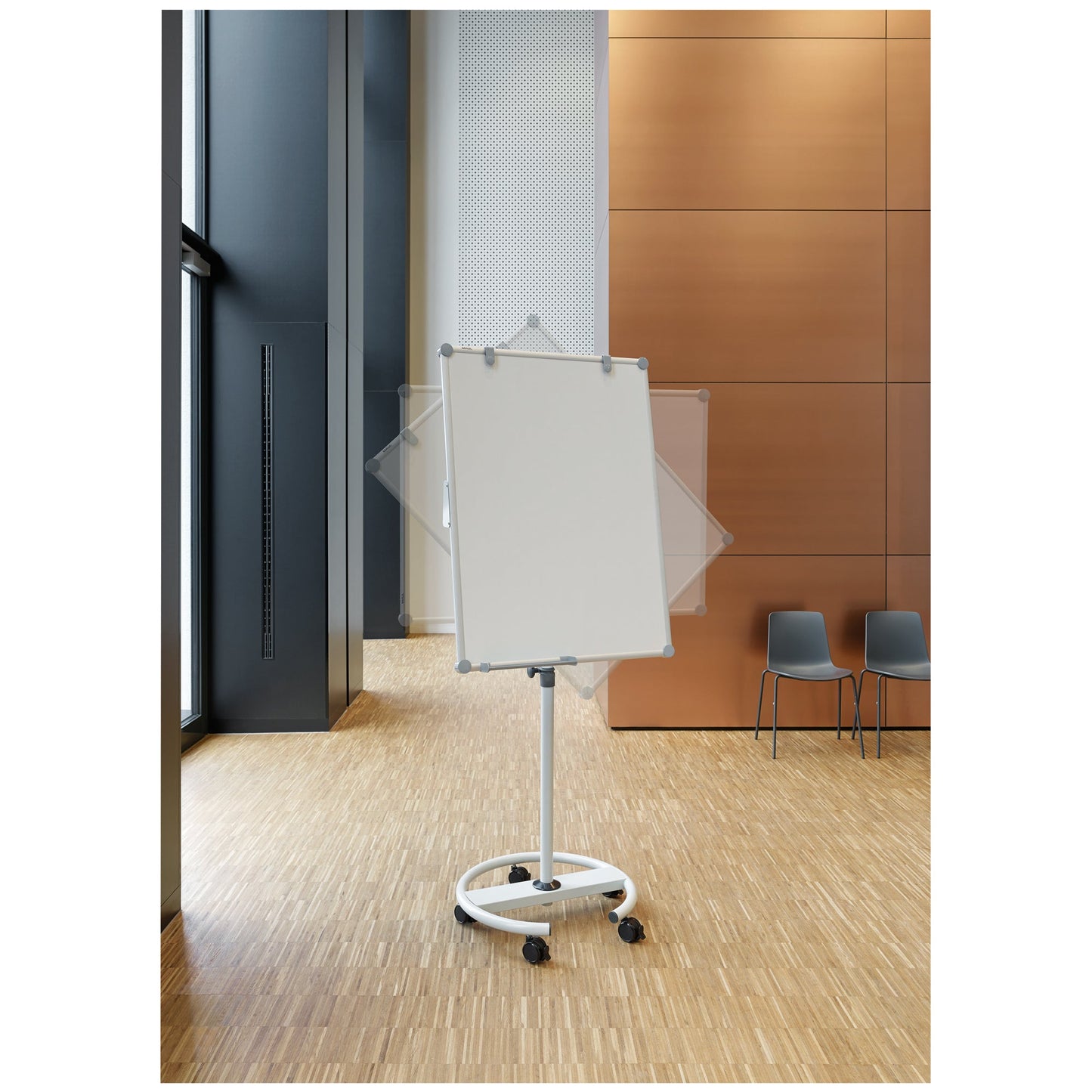 MAUL Flipchart MAULpro flip2use 73 x 101 cm (B x H) 190cm Stahl weiß