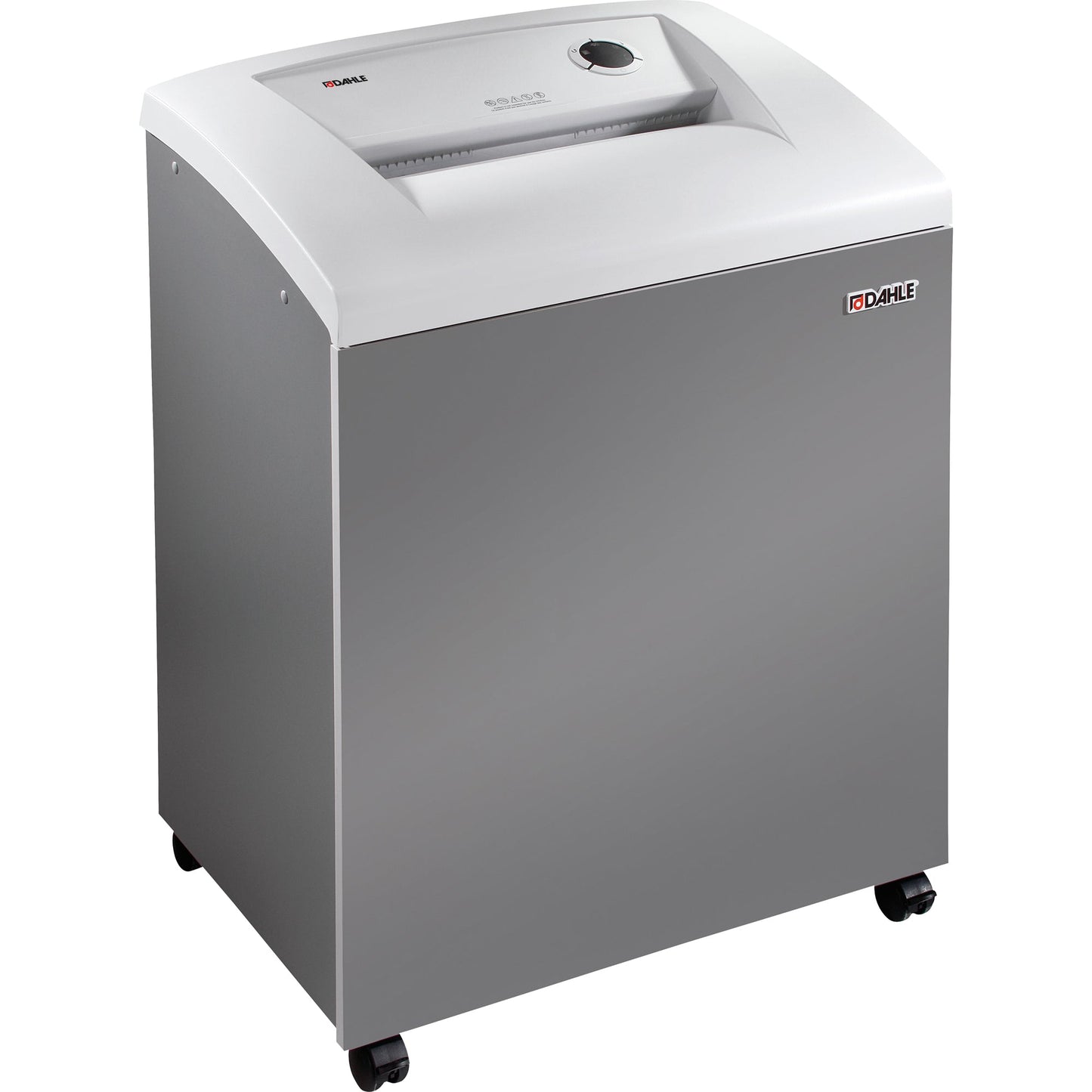 DAHLE Aktenvernichter 410 L plus P-4 Papier, Heftklammern, Büroklammern, Kreditkarten, CDs/DVDs Partikelschnitt 27 Bl. grau