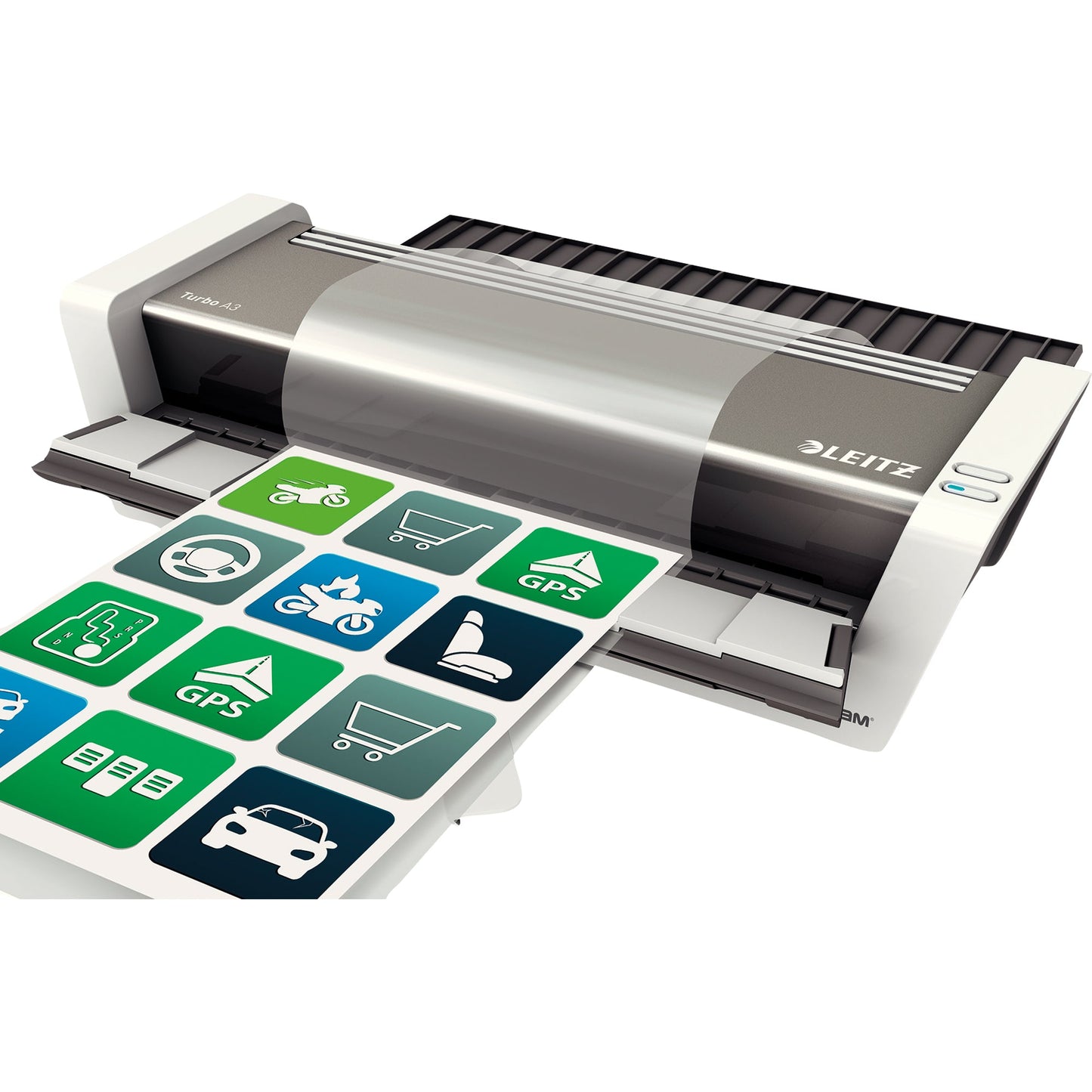 Leitz Laminiergerät iLAM Touch 2 Turbo Heißlaminierung 48,2 x 12,5 x 40 cm (B x H x T) DIN A3 weiß/anthrazit