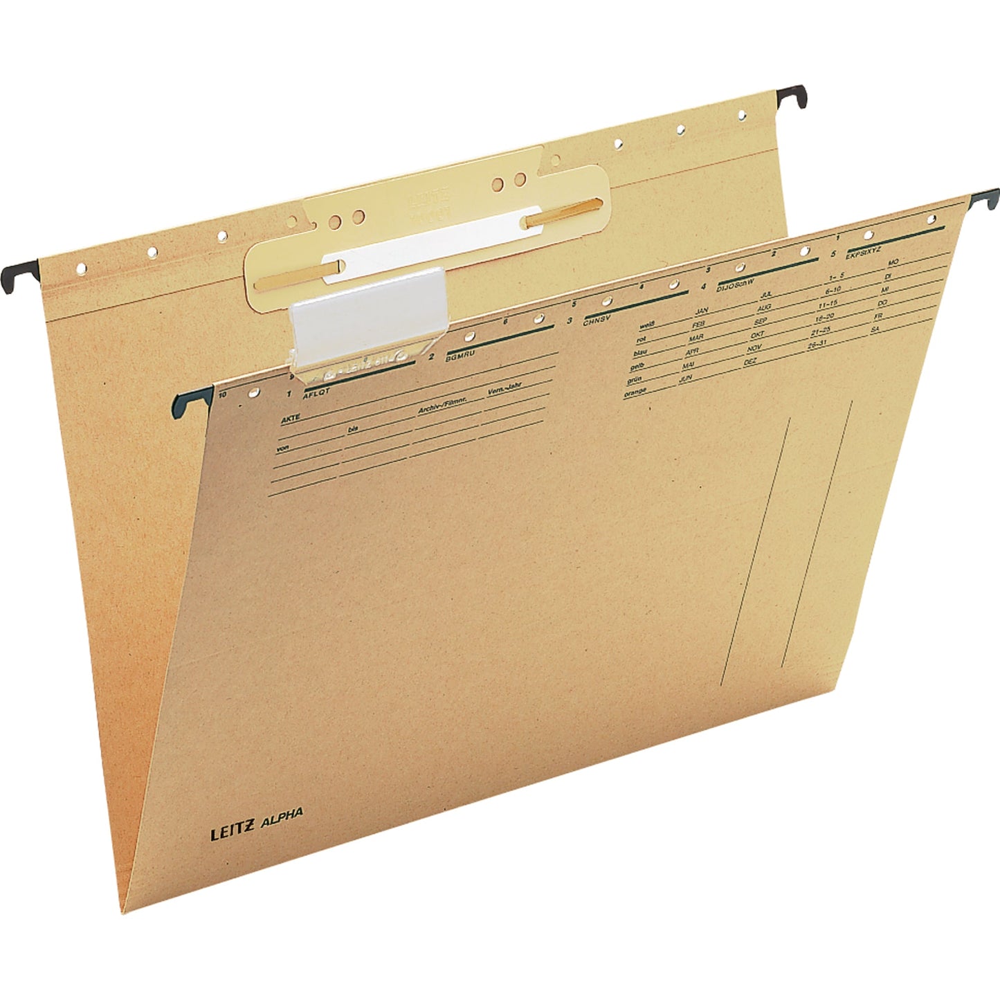 Leitz Heftstreifen ALPHA® 3,8 x 15,8 cm (B x H) PVC-Hartfolie sand 25 St./Pack.