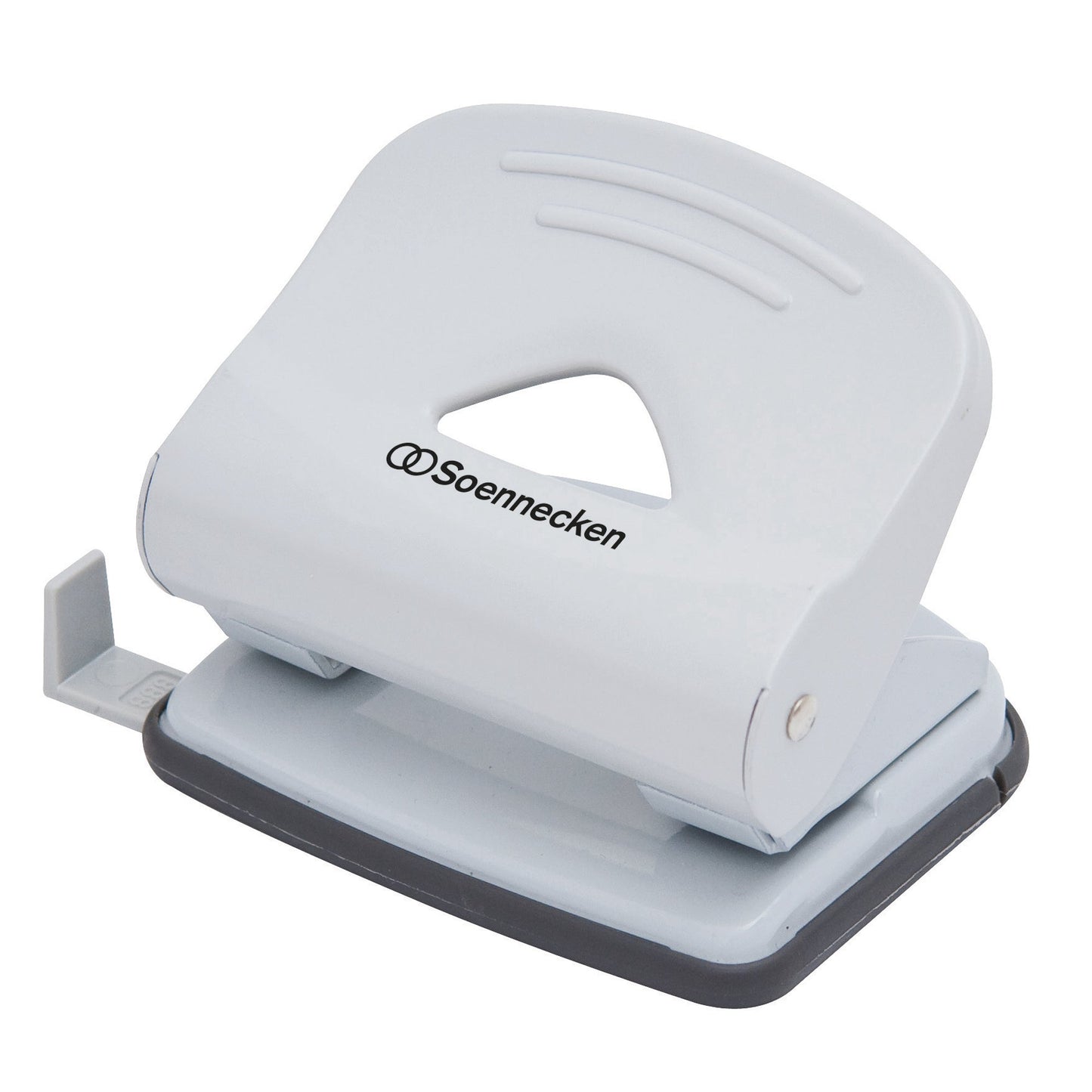 Soennecken Locher 8cm 25 Bl. (80 g/m²) mit Anschlagschiene lichtgrau