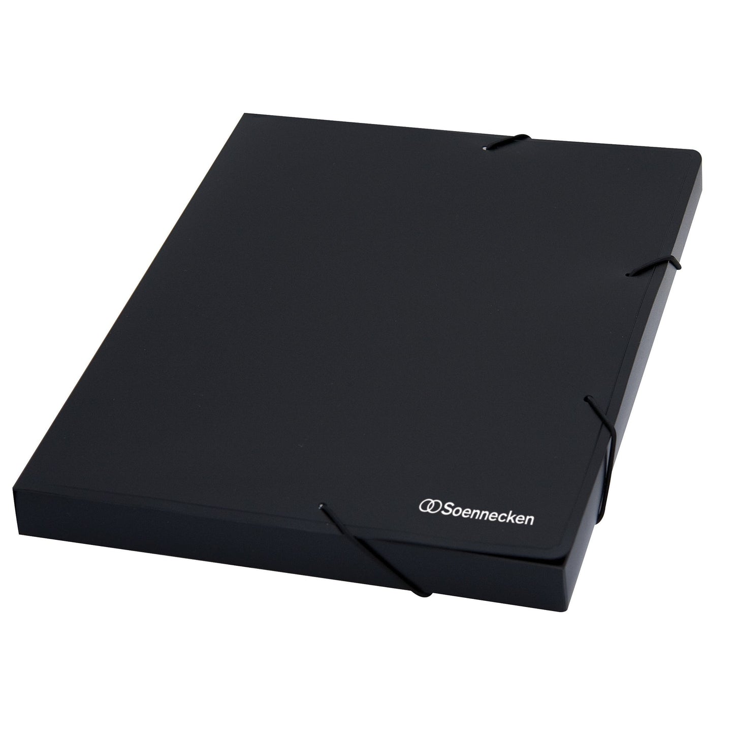 Soennecken Heftbox 24,5 x 31,2 cm (B x H) DIN A4 25mm Gummizugverschluss Polypropylen schwarz