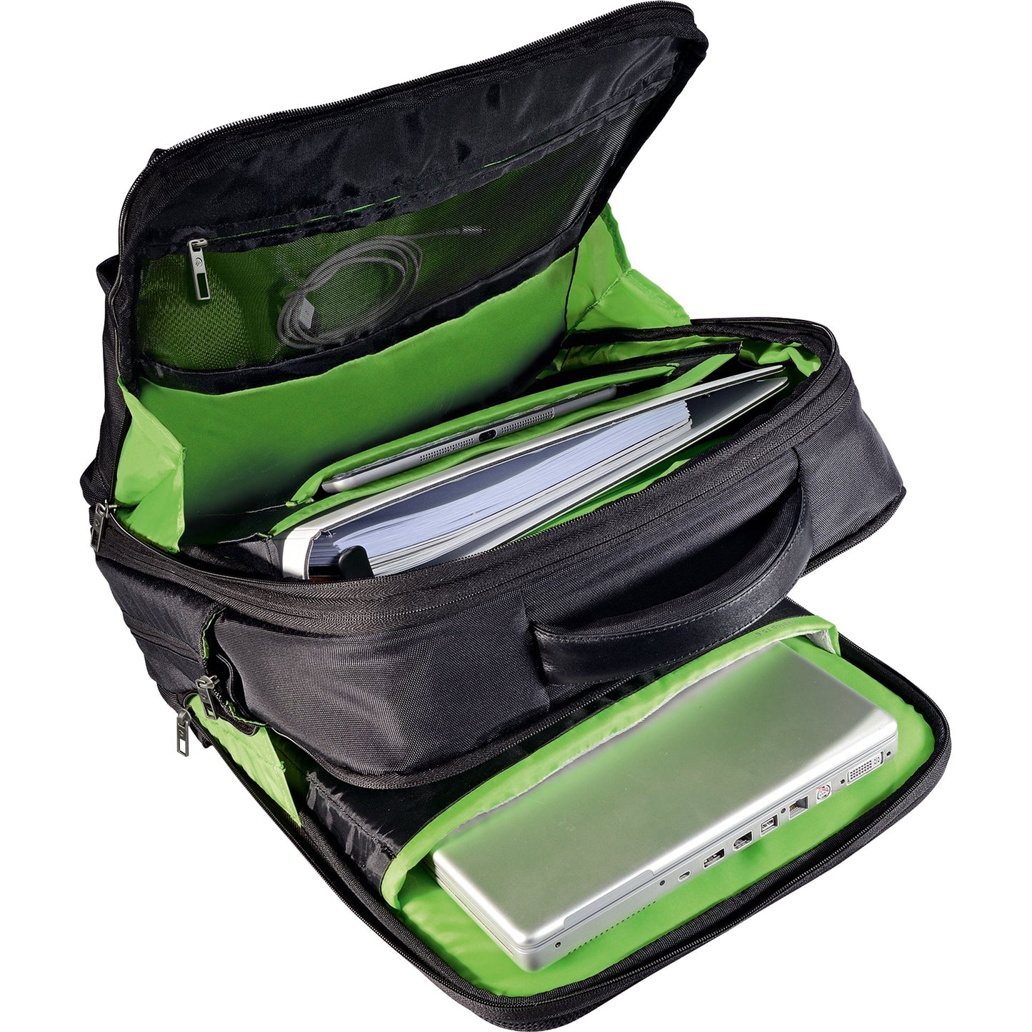 Leitz Notebookrucksack Complete Smart Traveller 29 x 38 x 9,6 cm (B x H x T) Reißverschluss 17 Fächern, Seitentasche für Trinkflasche, Schnellzugrifffach, Handyfach, Reinigungstuch, Schlüsselhalter, separates Etui für Netzgerät/Kabel, Netzfach Polyestersw