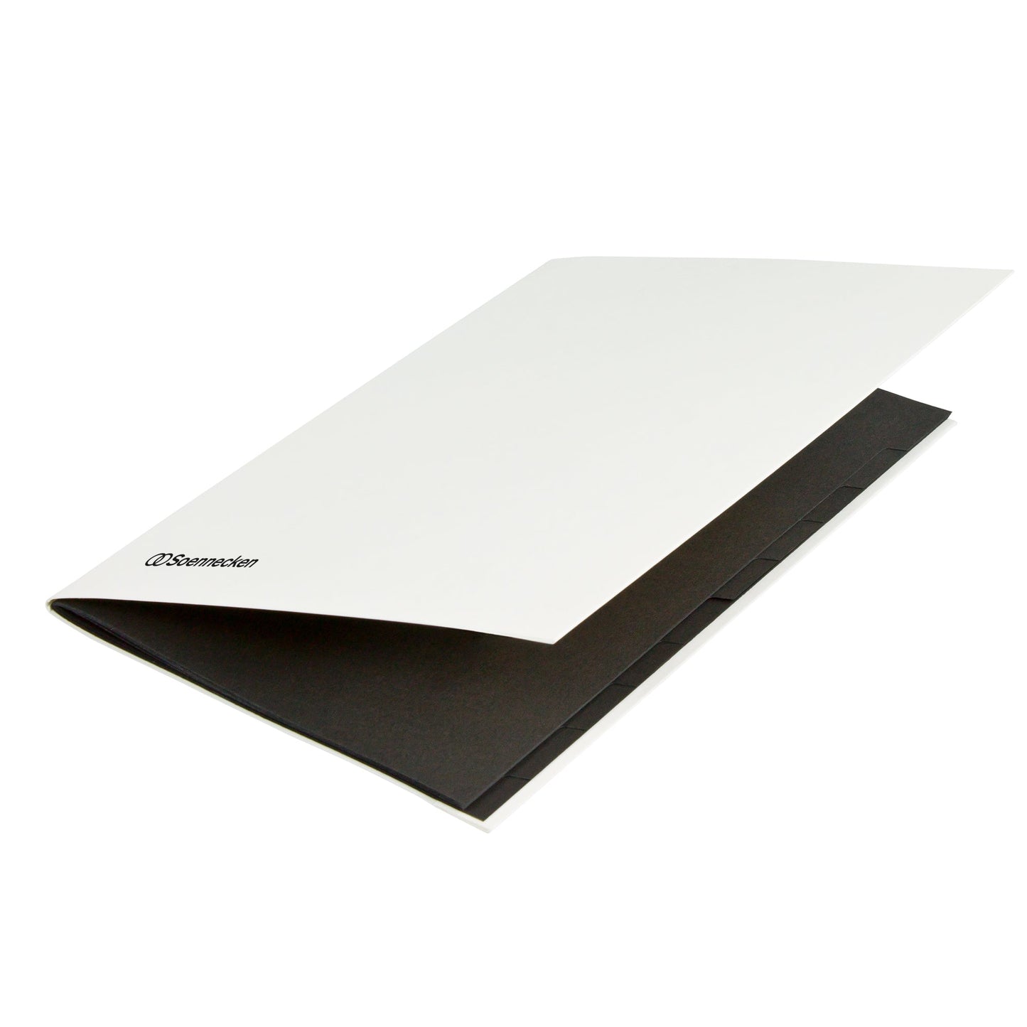 Soennecken Unterschriftenmappe Slim DIN A4 Karton weiß schwarz 10 Fächer