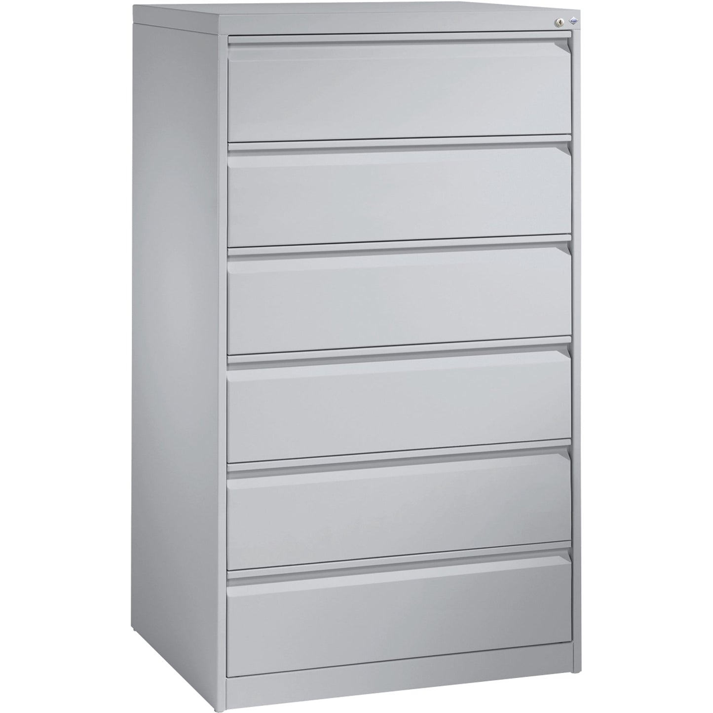 C+P Karteischrank Acurado 787 x 1.357 x 590 mm (B x H x T) 6 Schubladen Stahl, lackiert lichtgrau