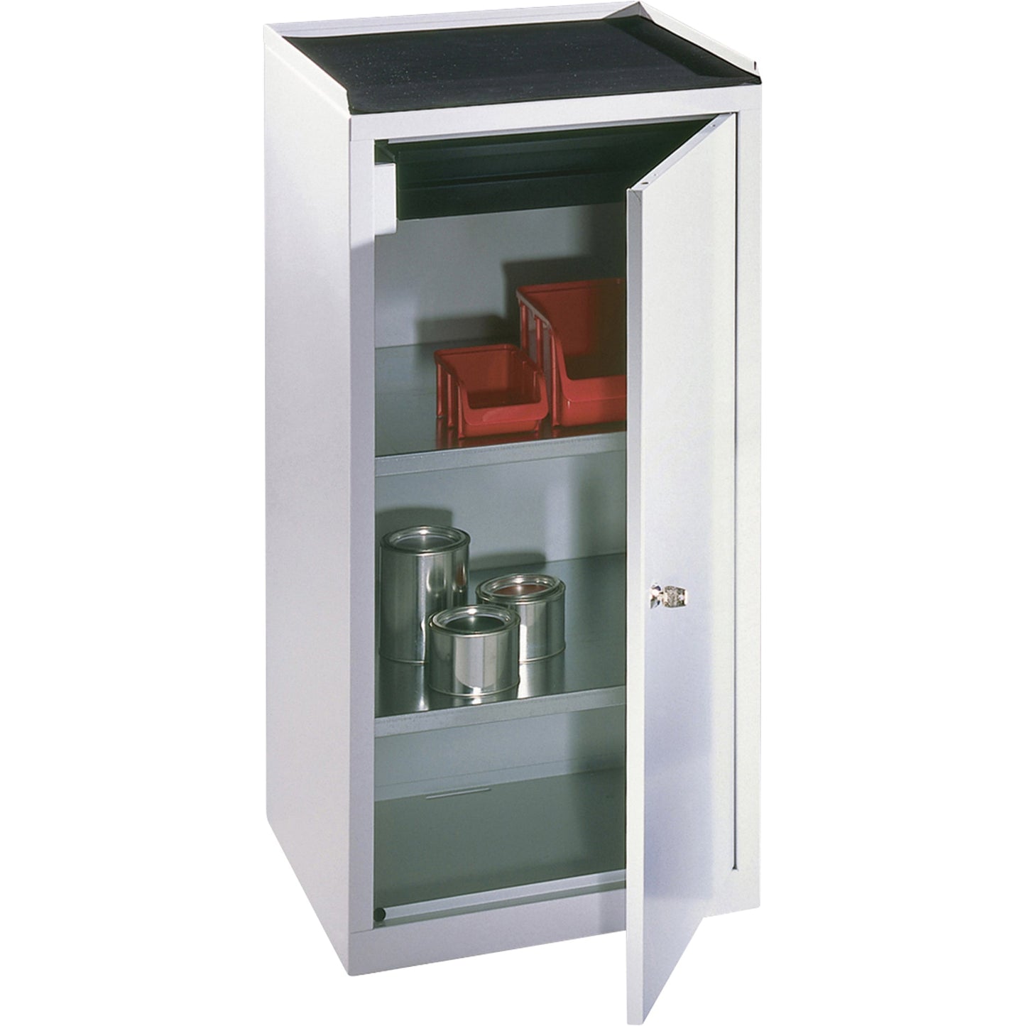 C+P Werkzeugschrank Serie 89 500 x 1.000 x 500 mm (B x H x T) inkl. Gummiriefenmatte Stahl, lackiert Farbe der Front: lichtgrau Farbe des Korpus: lichtgrau