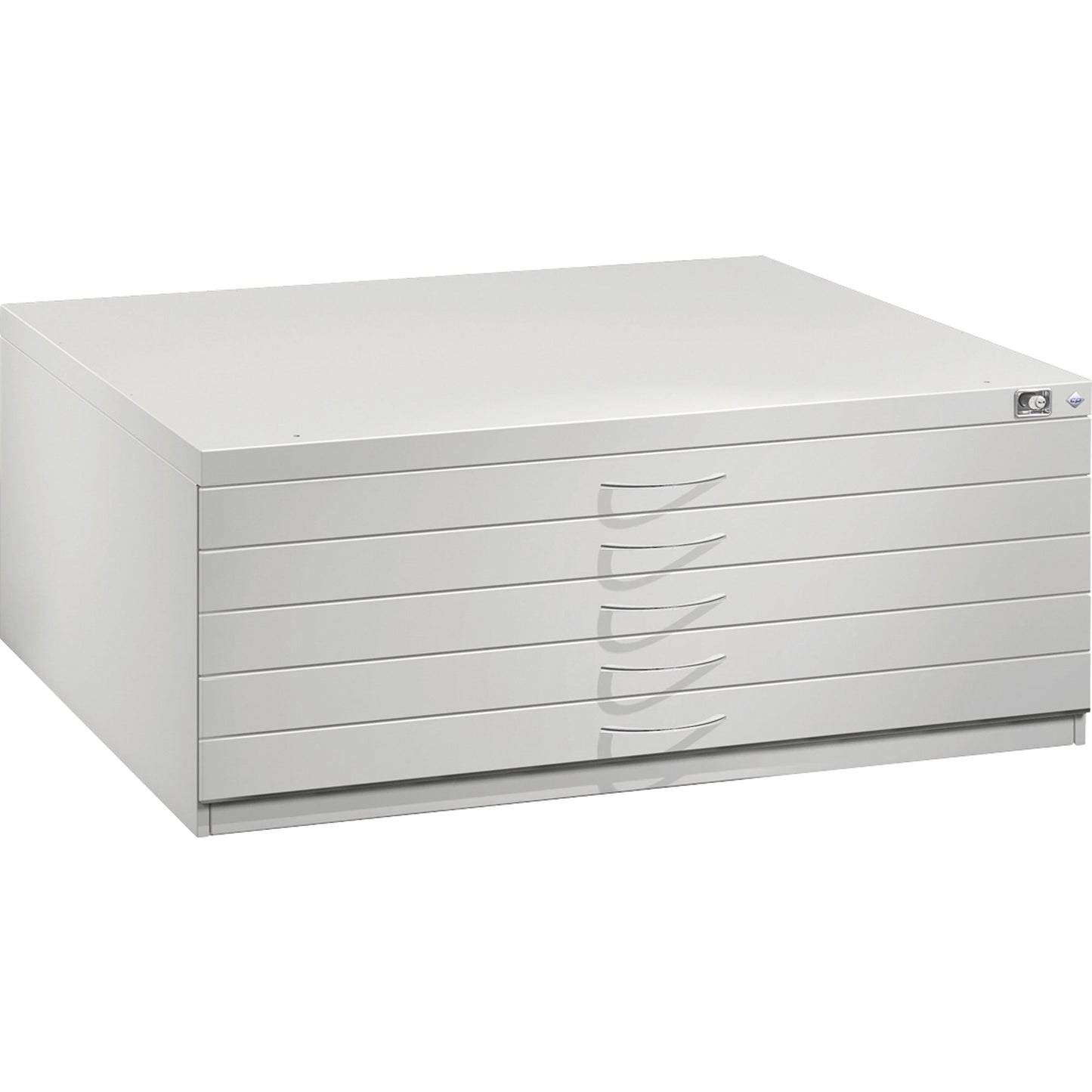 C+P Schubladenschrank Serie 7100 1.100 x 420 x 765 mm (B x H x T) 5 Schubladen Stahl, lackiert Farbe: lichtgrau