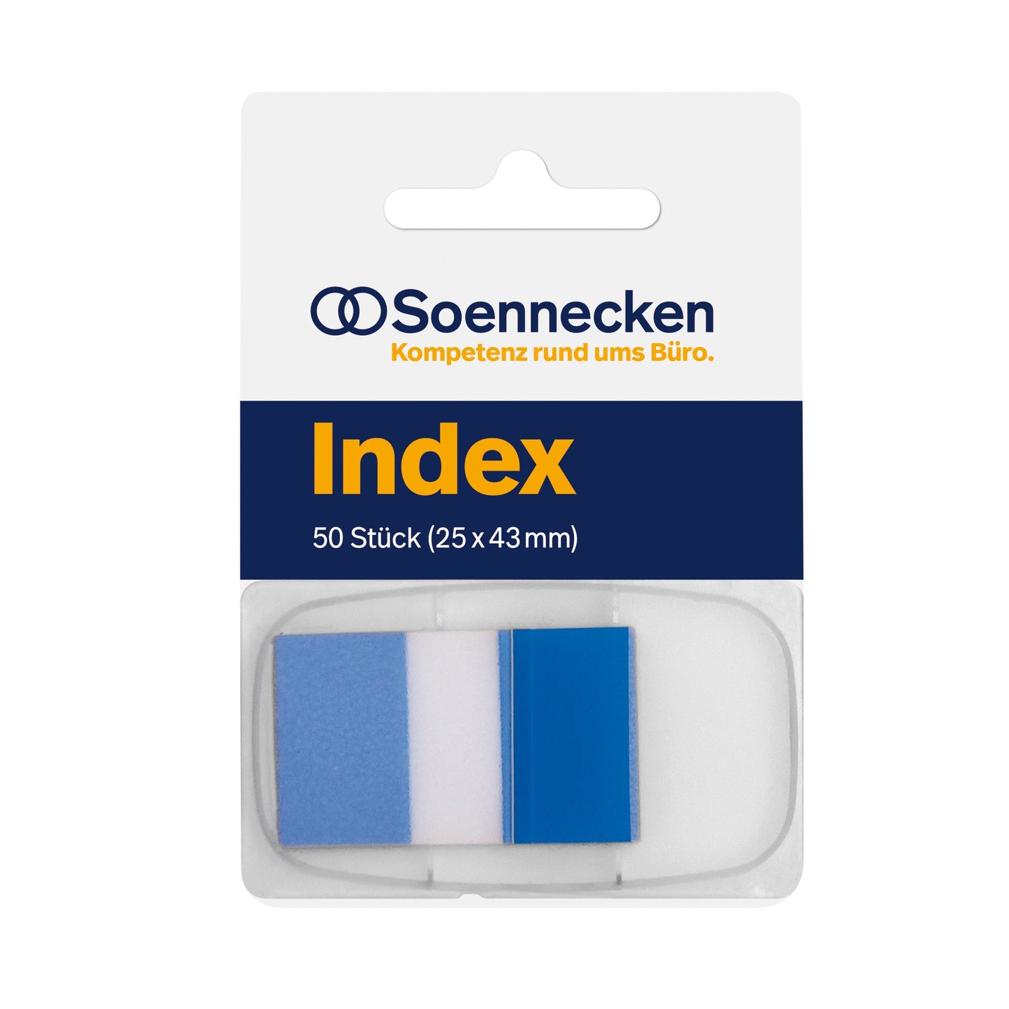 Soennecken Haftstreifen Index 43 x 25 mm (B x H) blau 50 Bl.