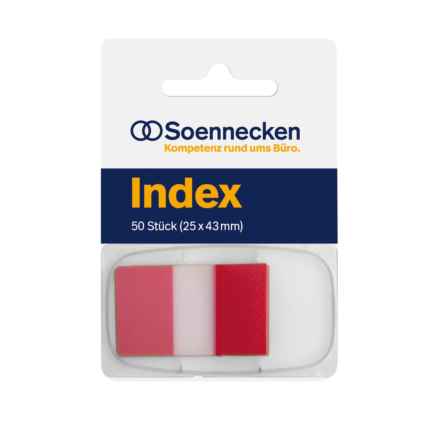 Soennecken Haftstreifen Index 43 x 25 mm (B x H) rot 50 Bl.