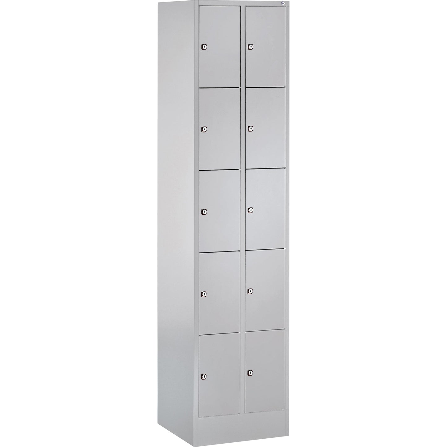 C+P Schließfachschrank Serie 8070 10 Fächer Stahl, lackiert lichtgrau