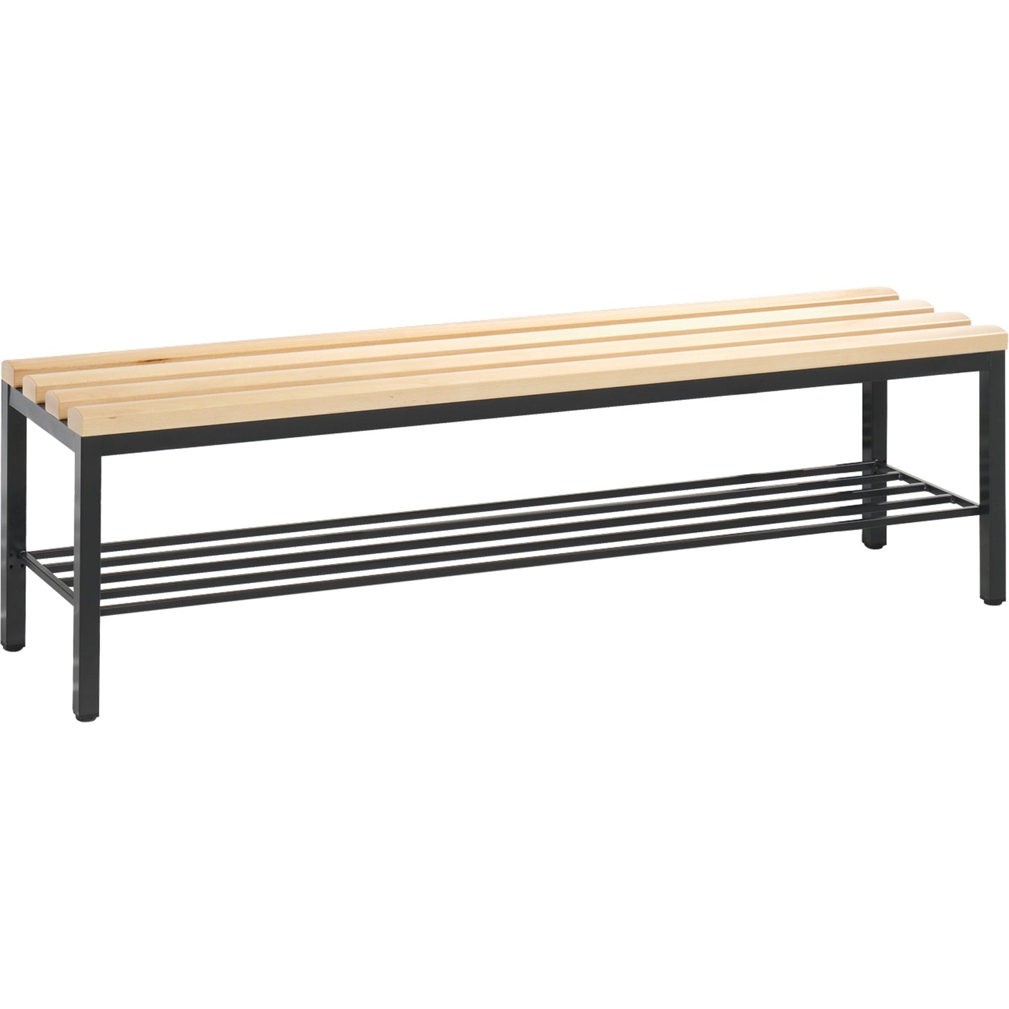 C+P Umkleidebank Basic 1.500 x 420 x 353 mm (B x H x T) schwarzgrau