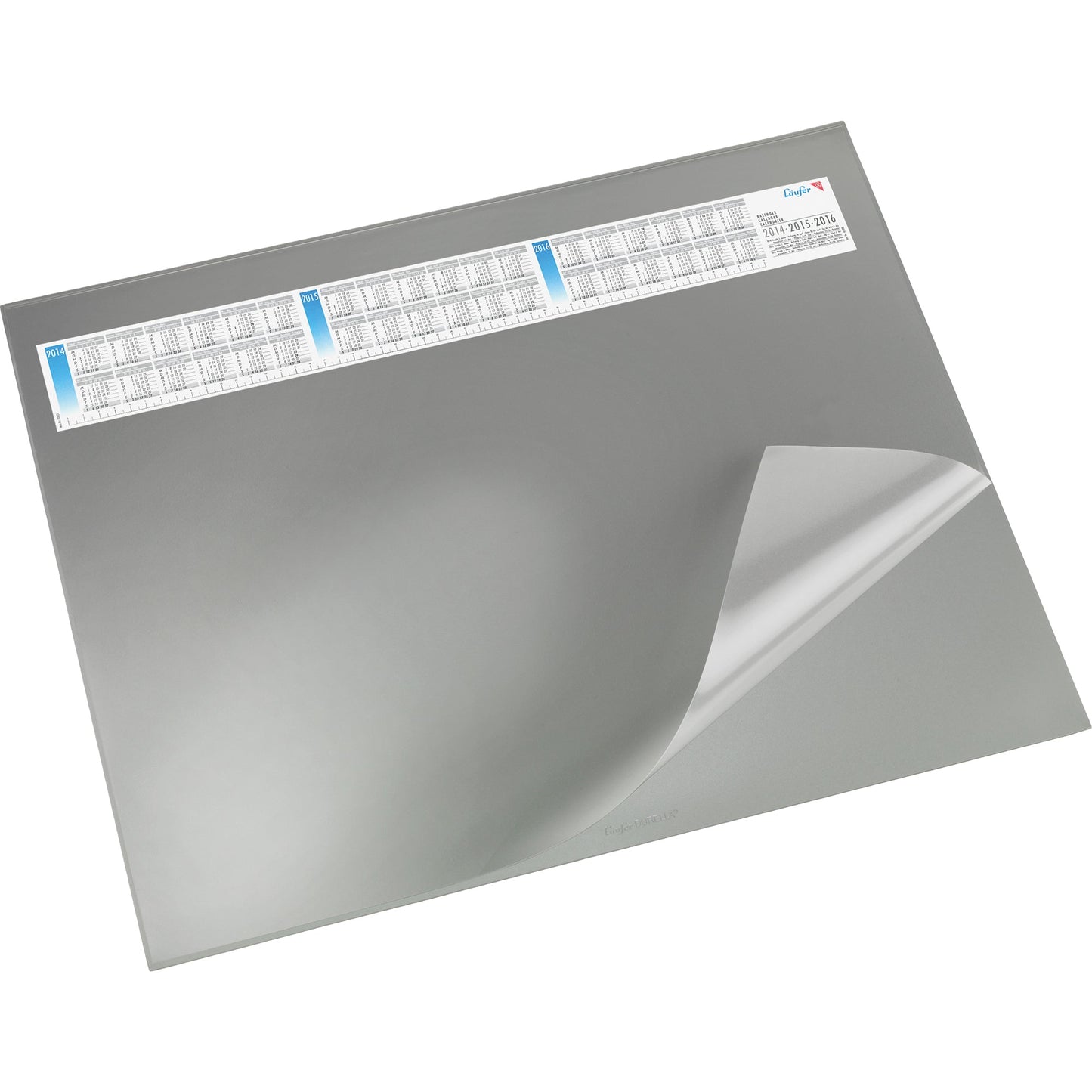 Läufer Schreibunterlage Durella DS 53 x 40 cm (B x H) mit Kalender 3 Jahre Kunststoff grau