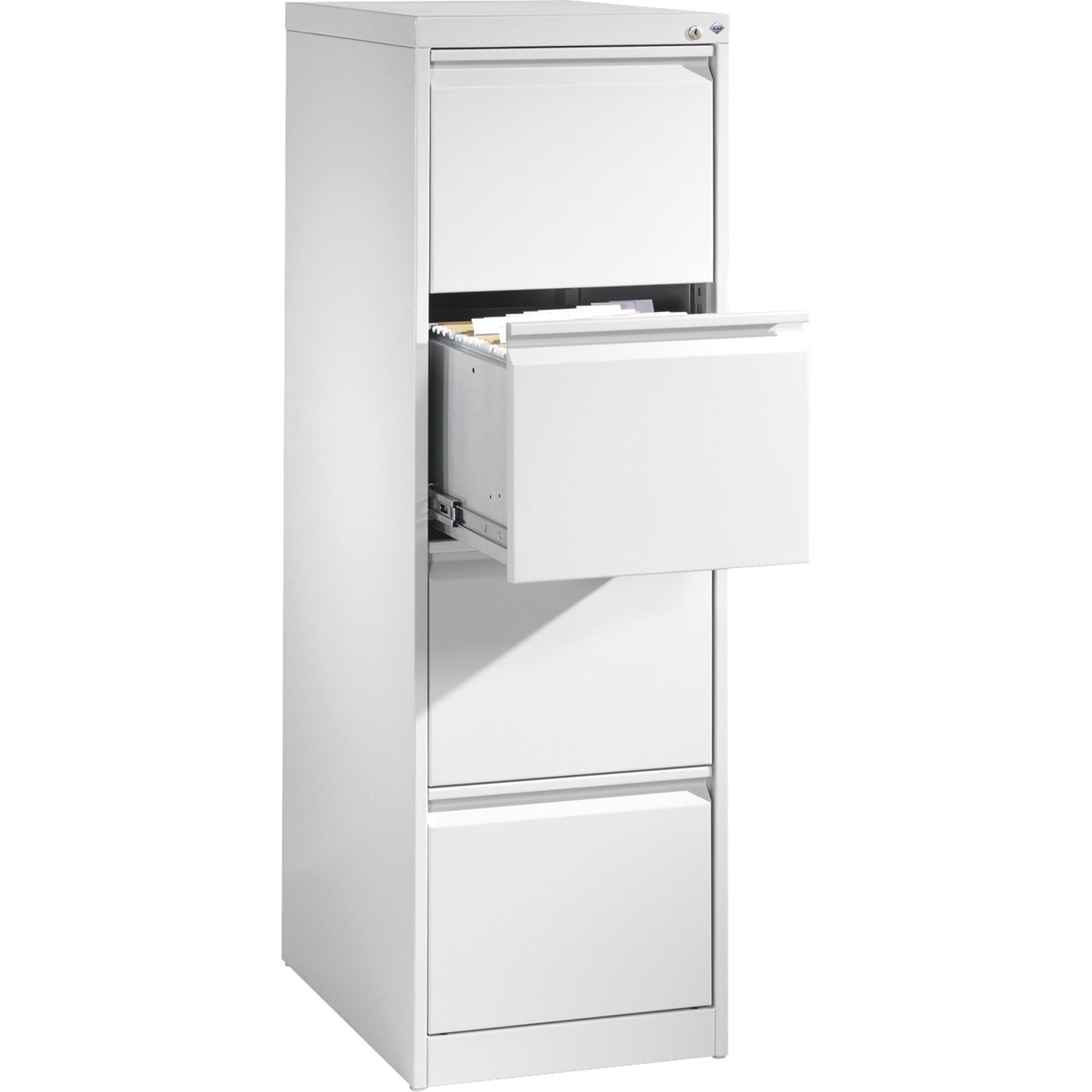 C+P Hängeregistraturschrank Acurado 433 x 1.357 x 590 mm (B x H x T) Stahl, lackiert verkehrsweiß