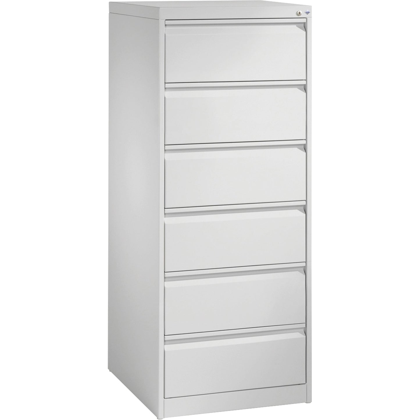 C+P Karteischrank Acurado 553 x 1.357 x 590 mm (B x H x T) 6 Schubladen Stahl, lackiert verkehrsweiß